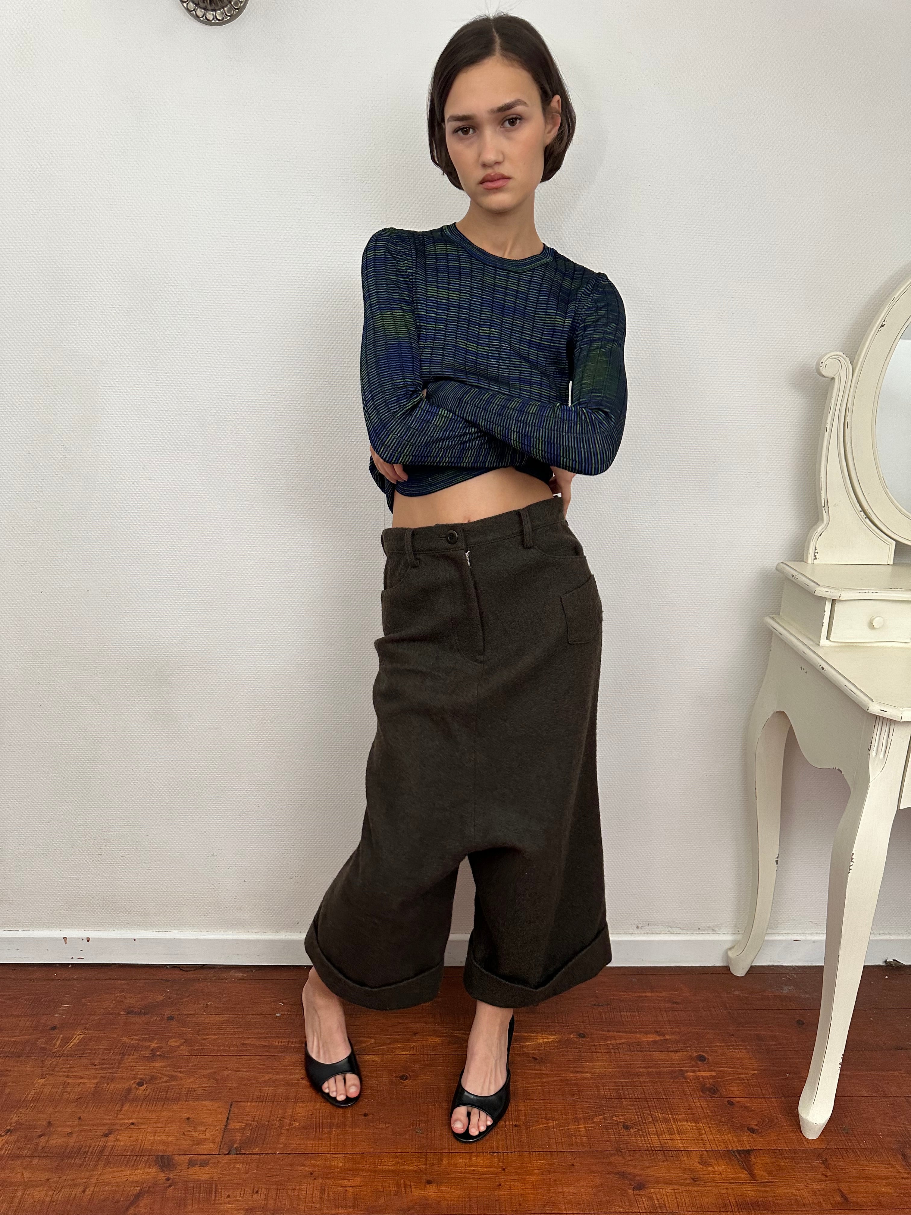 Yohji Yamamoto drop-crotch trousers – Glintzarchive