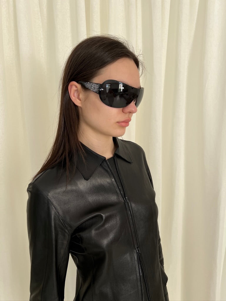 Chanel pilote shield sunglasses