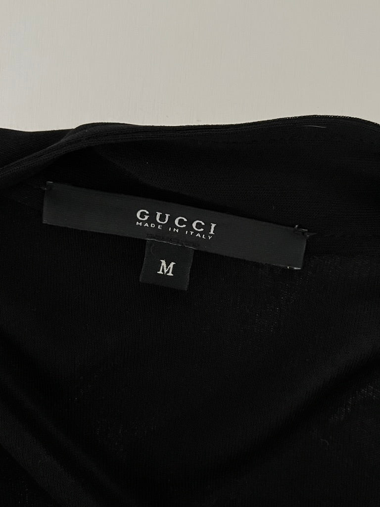FW06 Gucci chain fringe bodycon dress