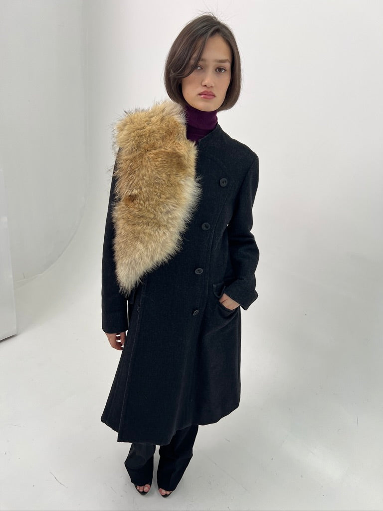 100% Real fox fur collar