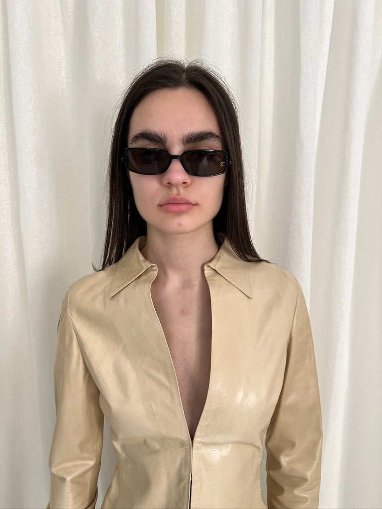 Chanel rectangle sunglasses