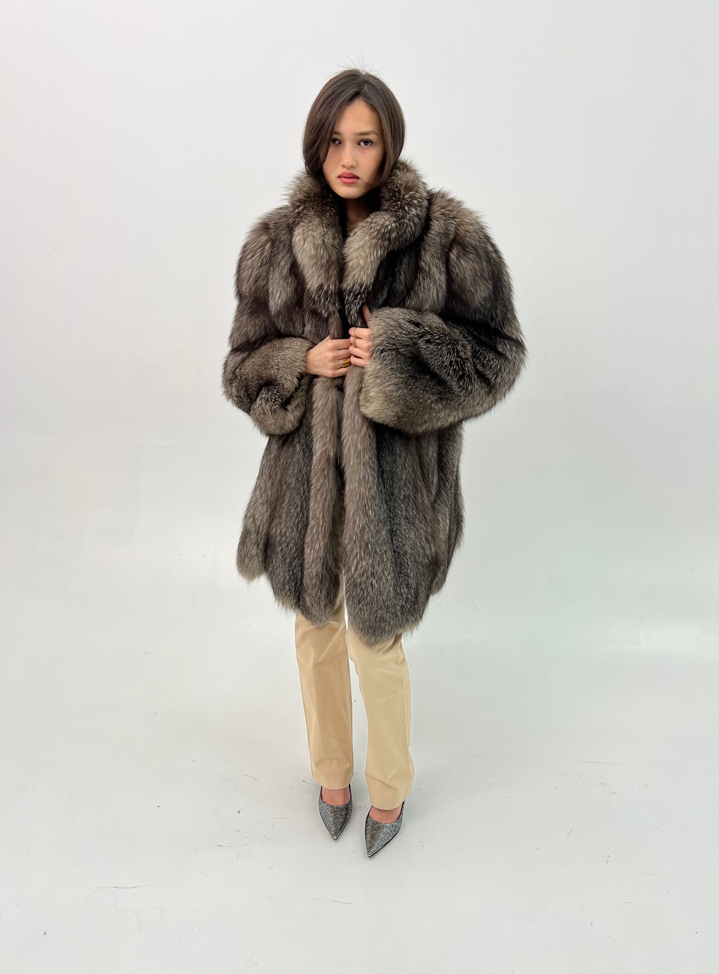 100% Real Silver Fox Fur