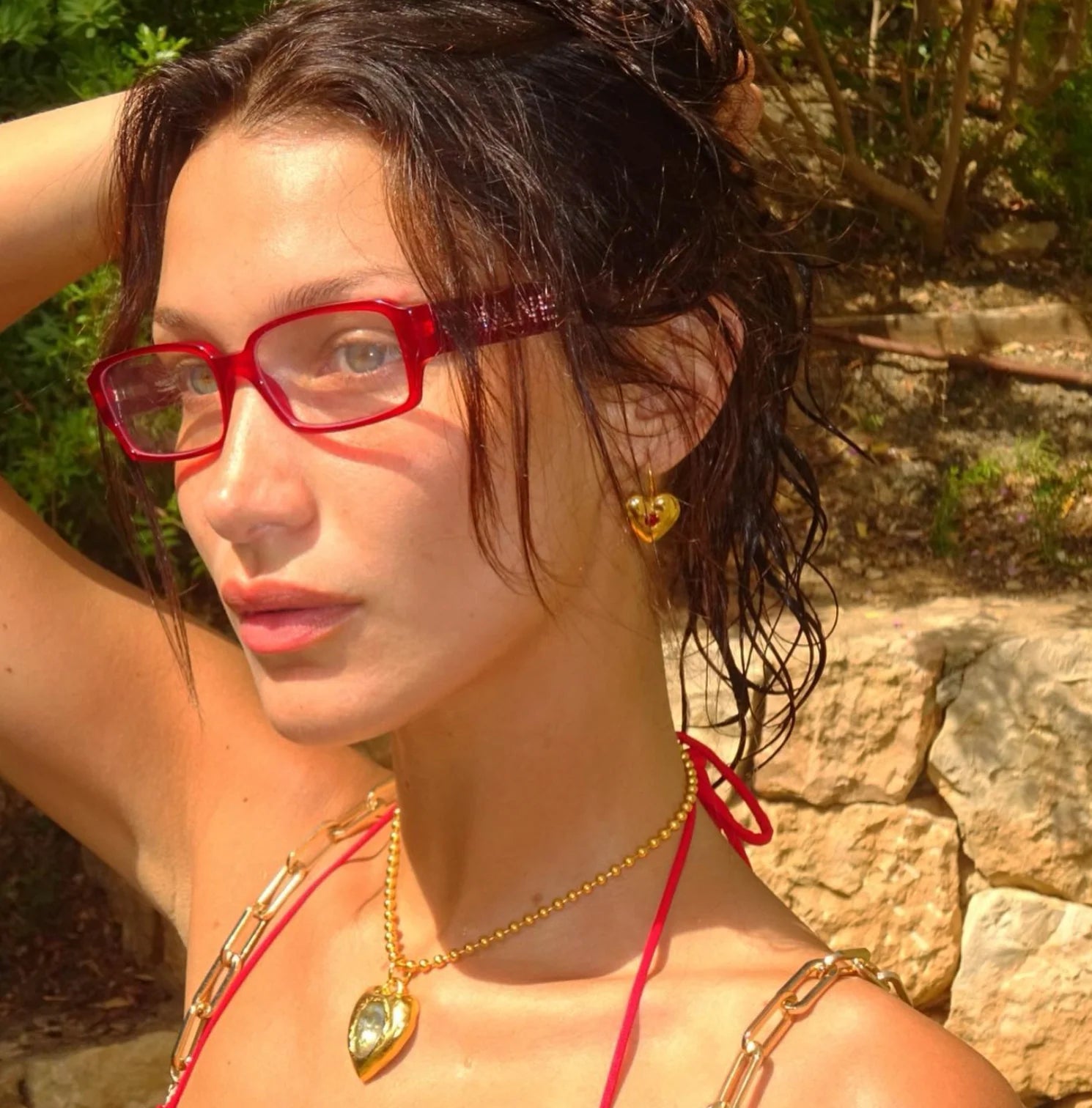 Chanel rectangle sunglasses