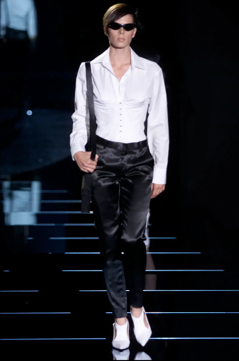 SS01 Gucci Tom Ford corset shirt