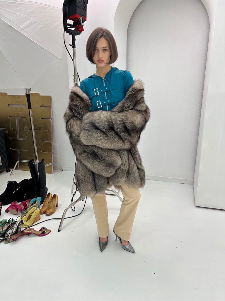 100% Real Silver Fox Fur