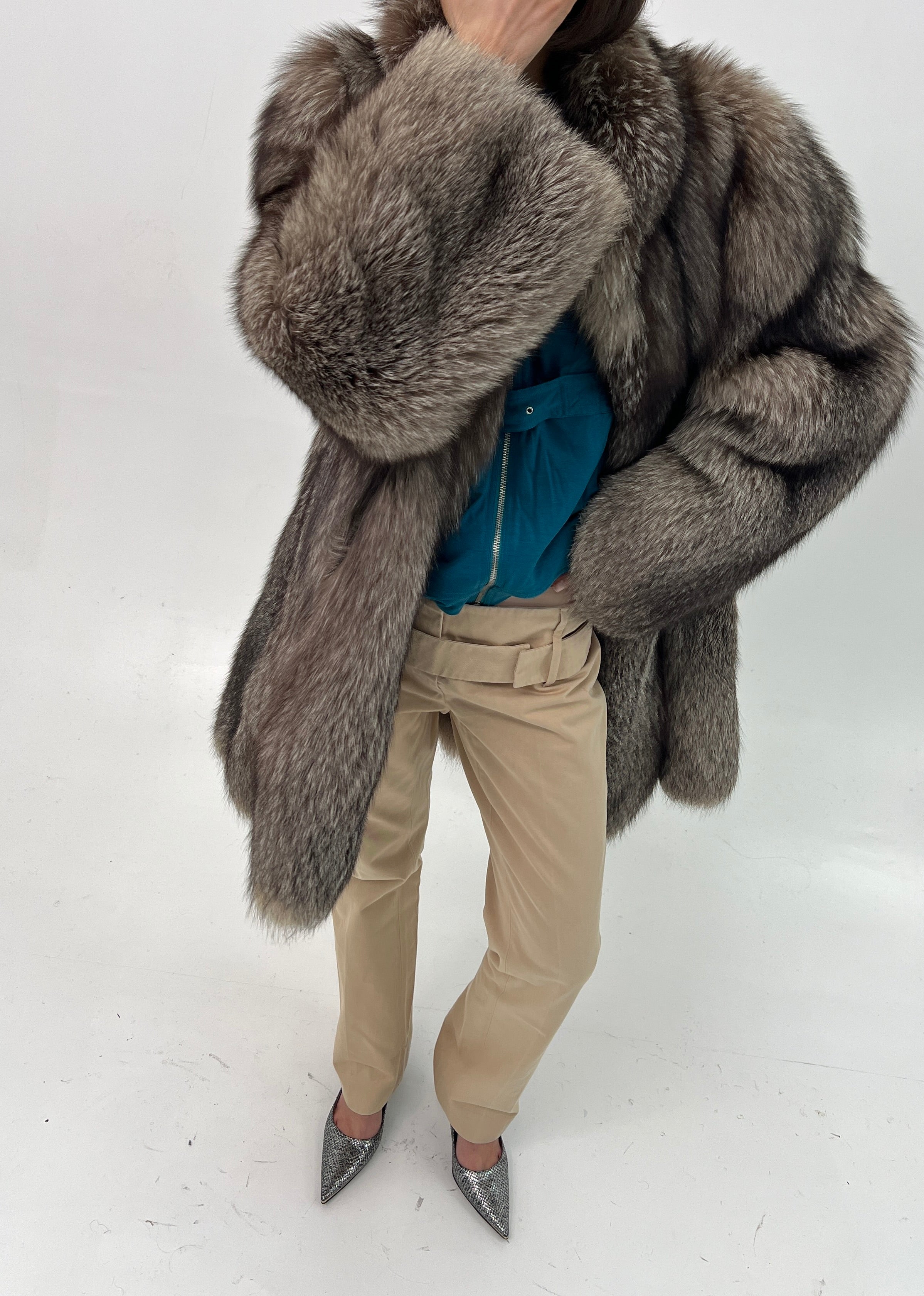 100% Real Silver Fox Fur