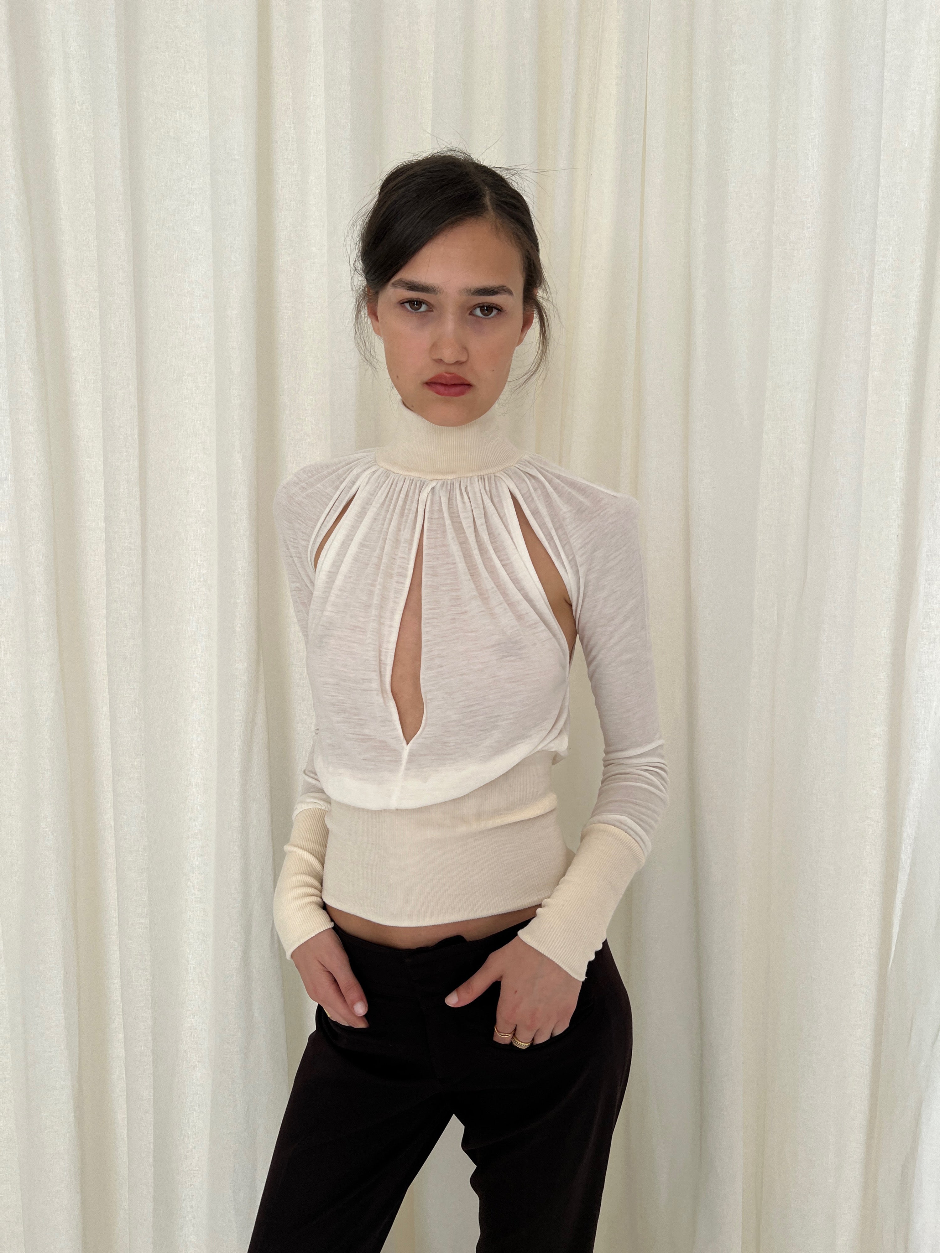 90s Patrizia Pepe cut out top