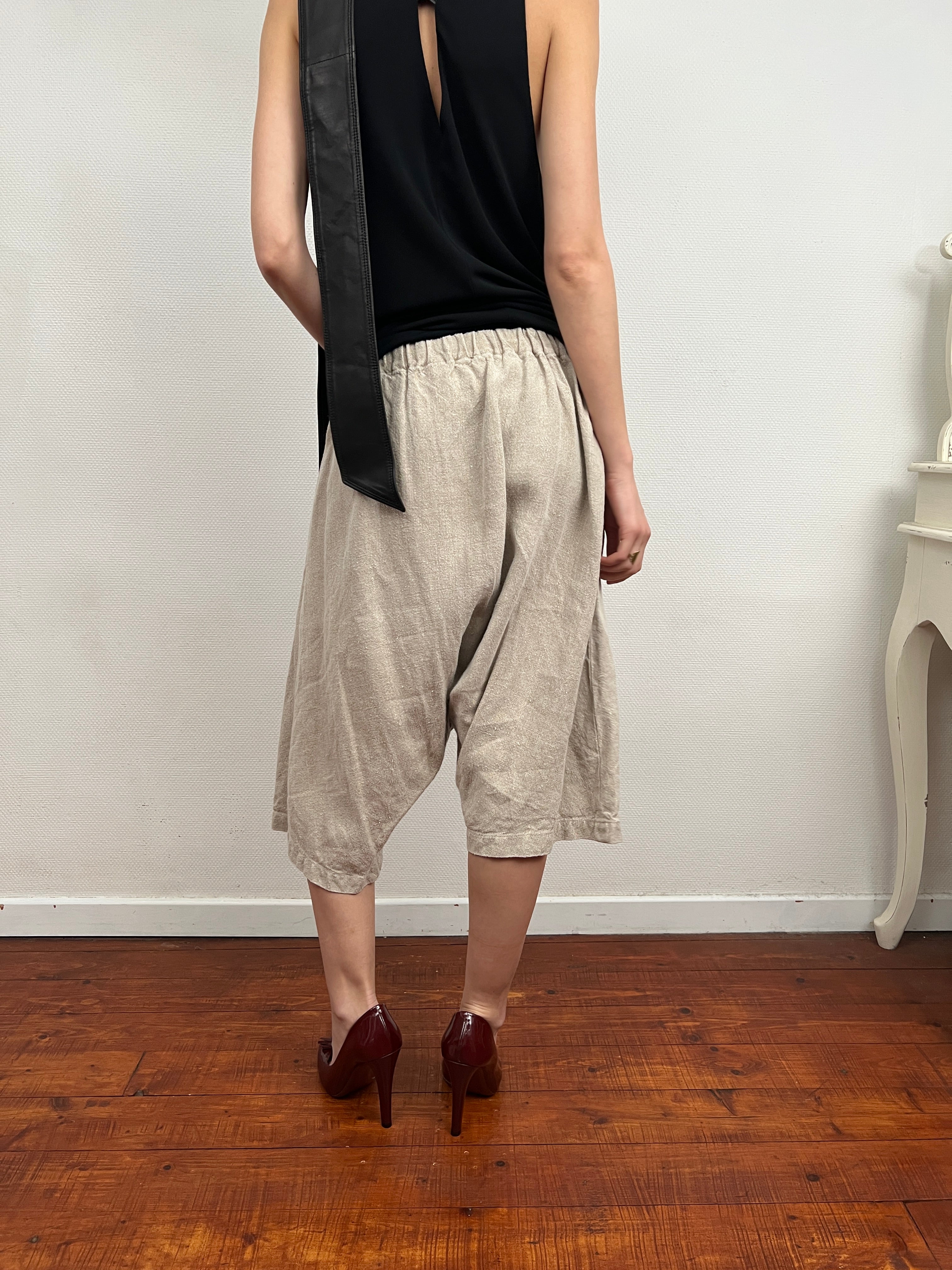 2012 Comme des garçons drop-crotch shorts