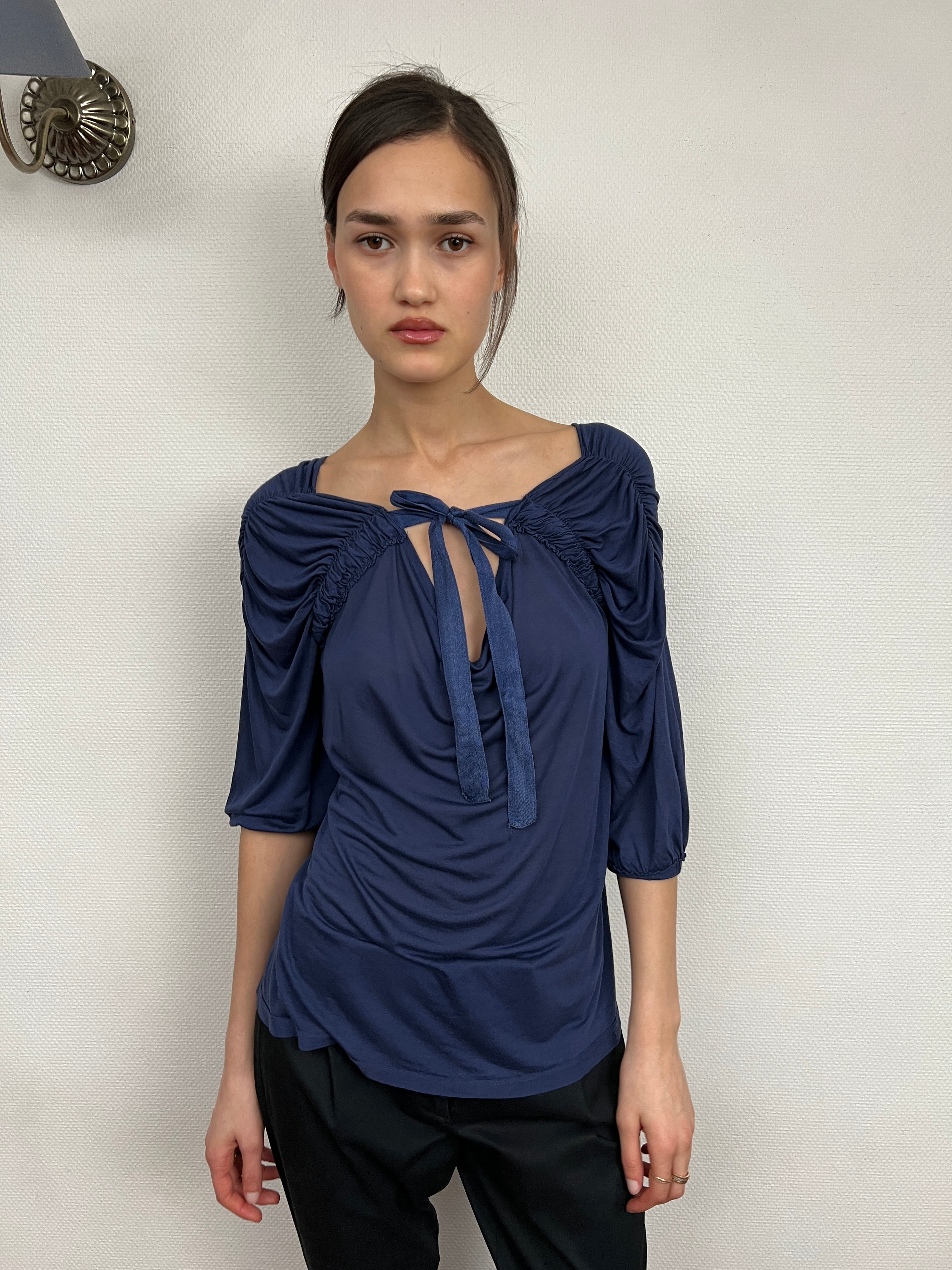Prada Gathered Blouse