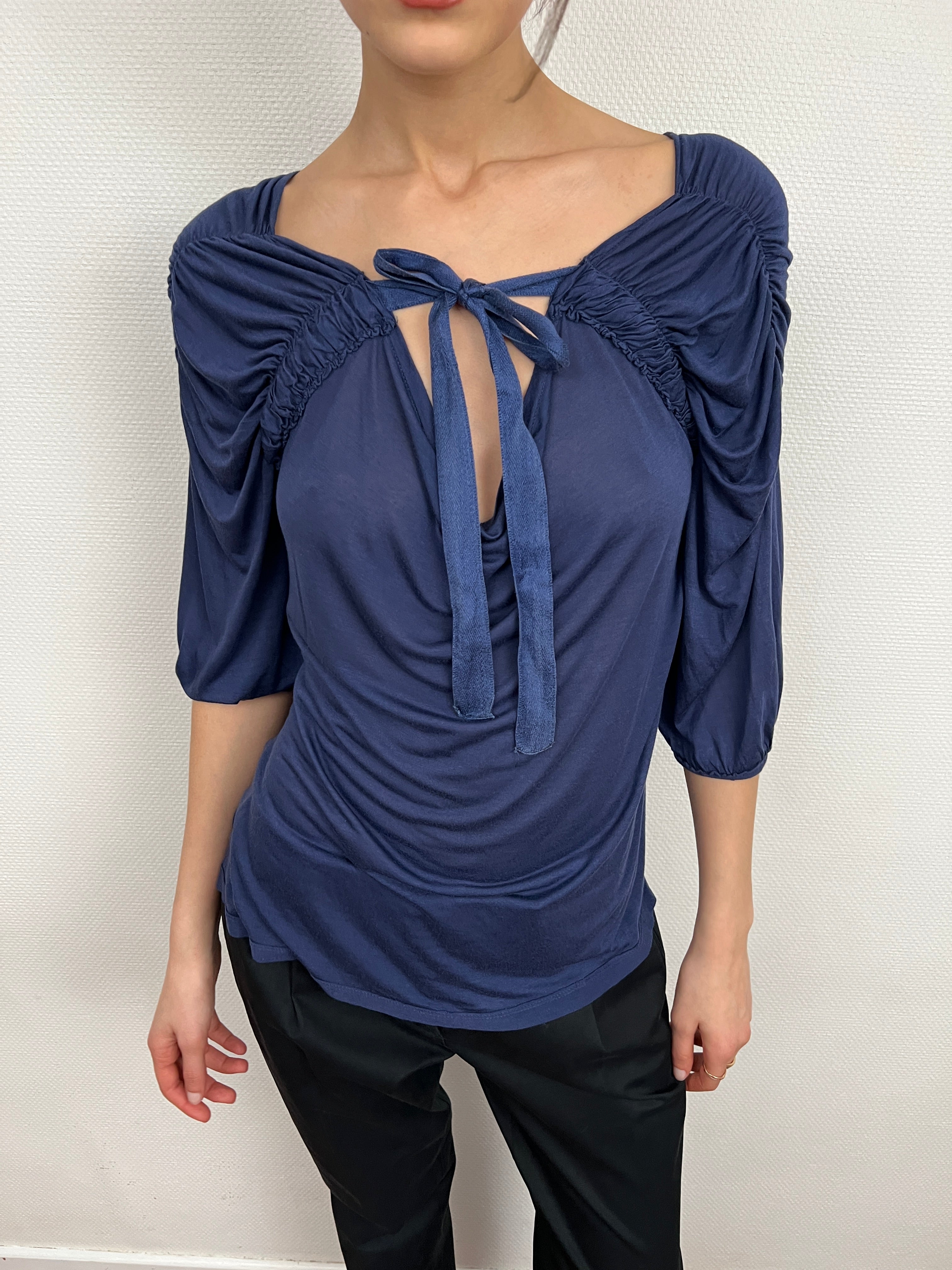 Prada Gathered Blouse