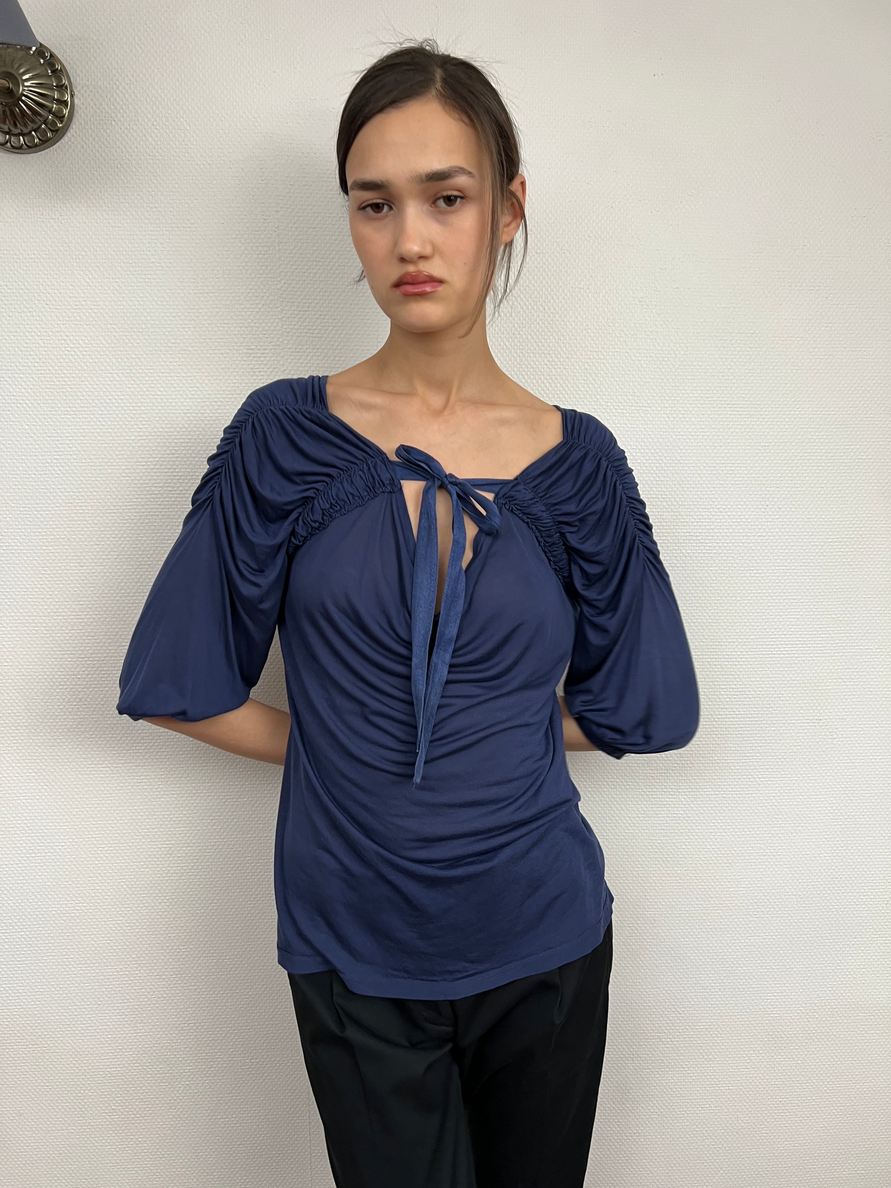 Prada Gathered Blouse