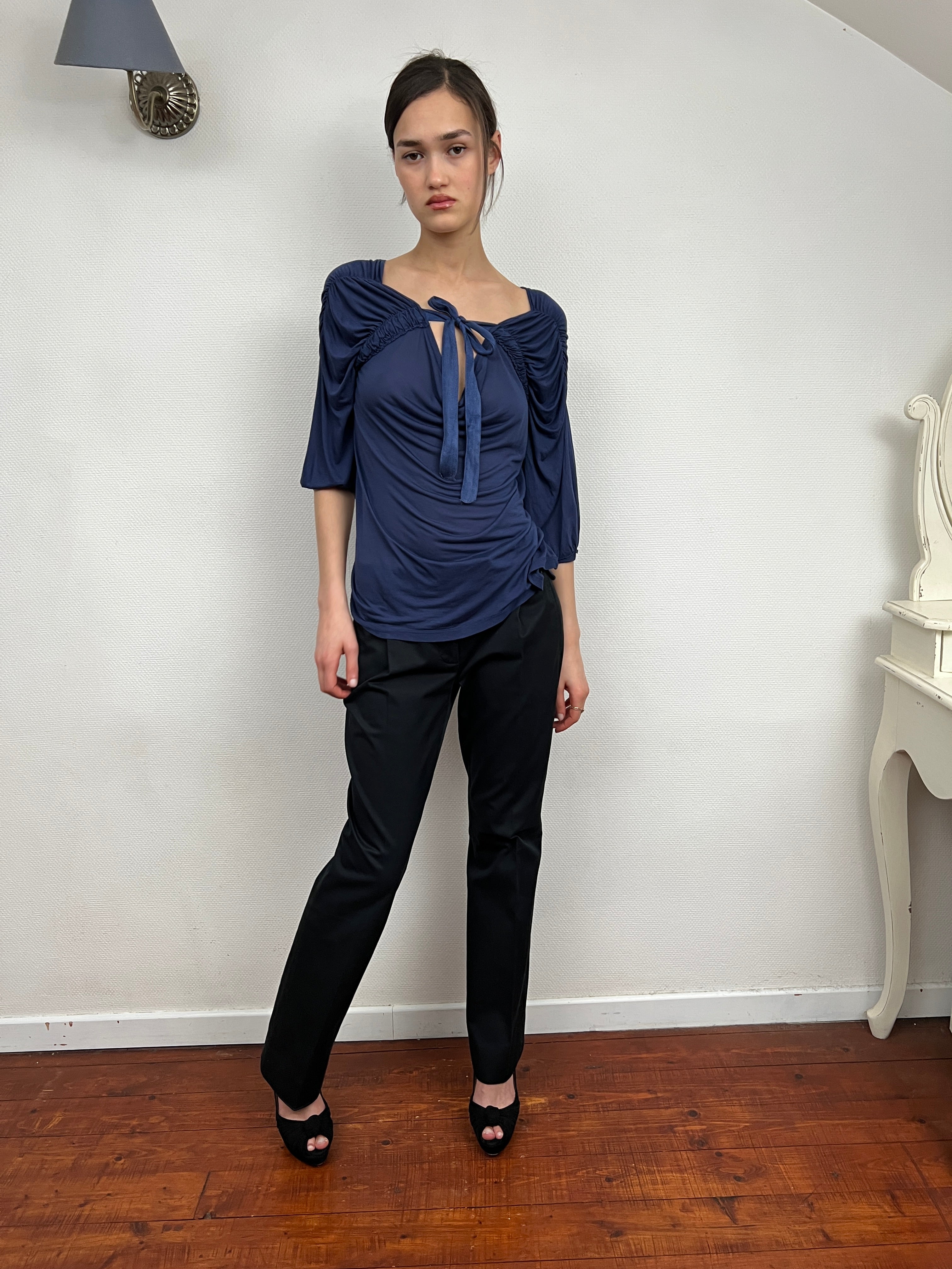 Prada Gathered Blouse
