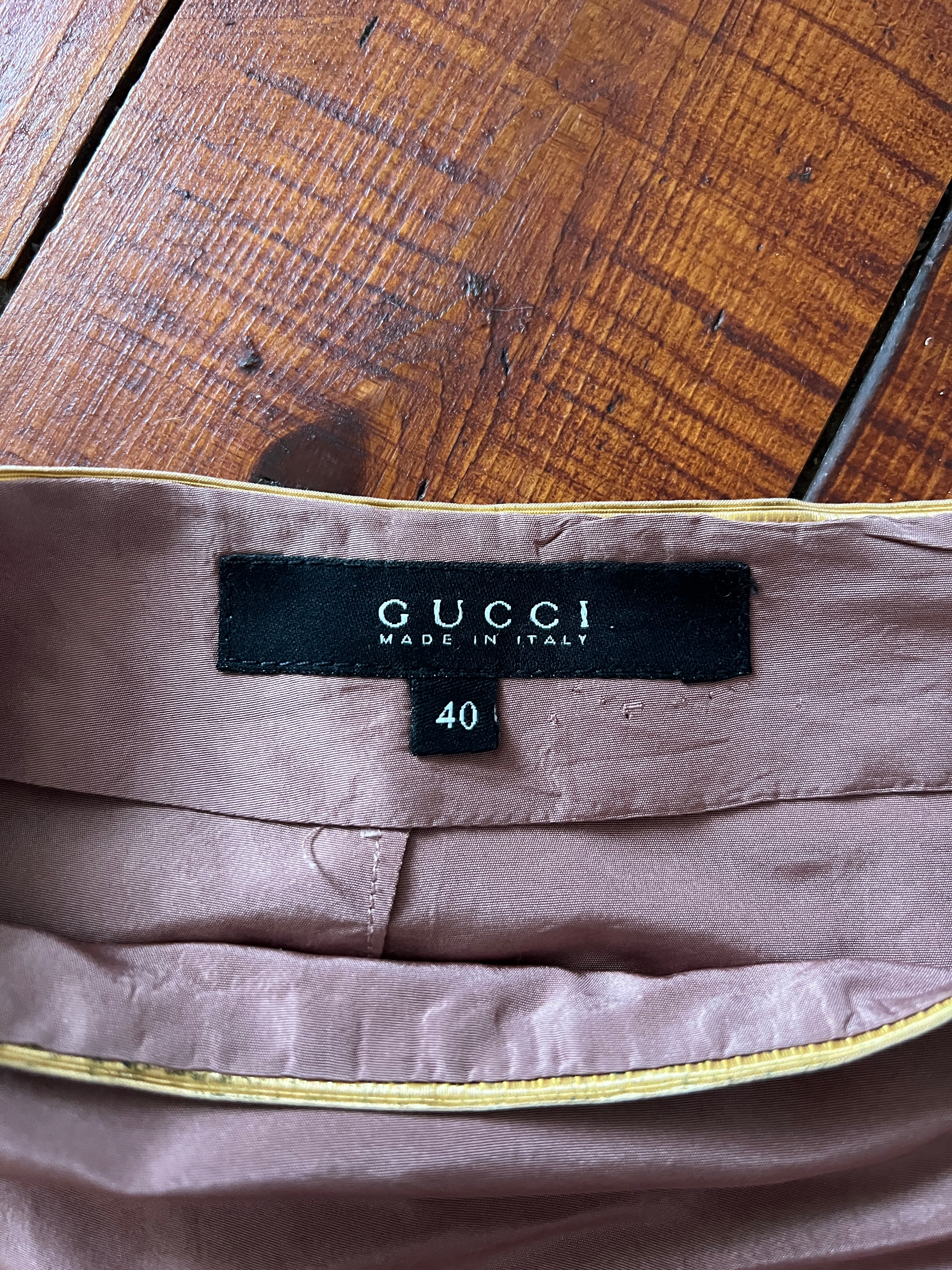 SS05 Gucci Facchinetti Silk Skirt