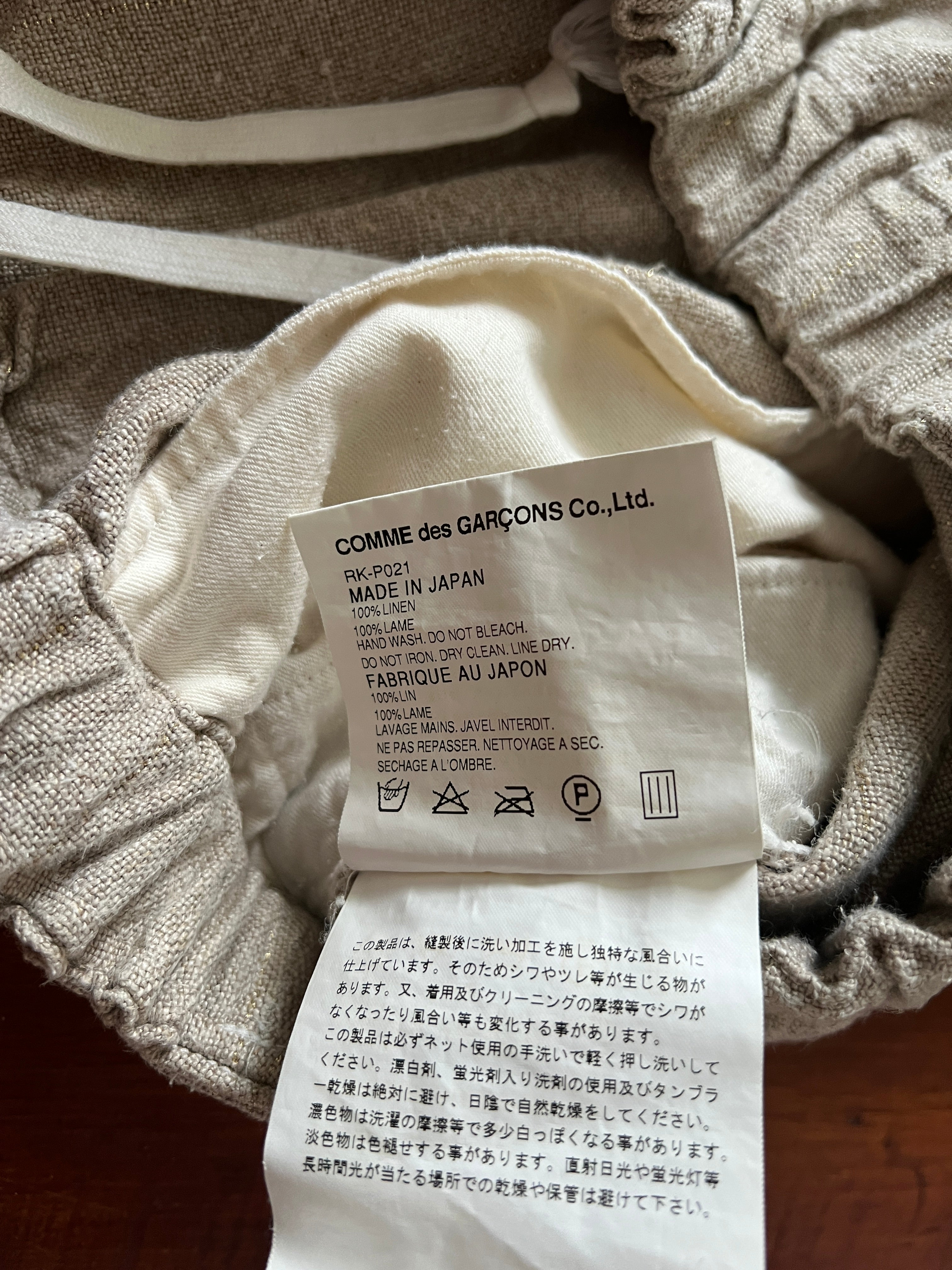 2012 Comme des garçons drop-crotch shorts