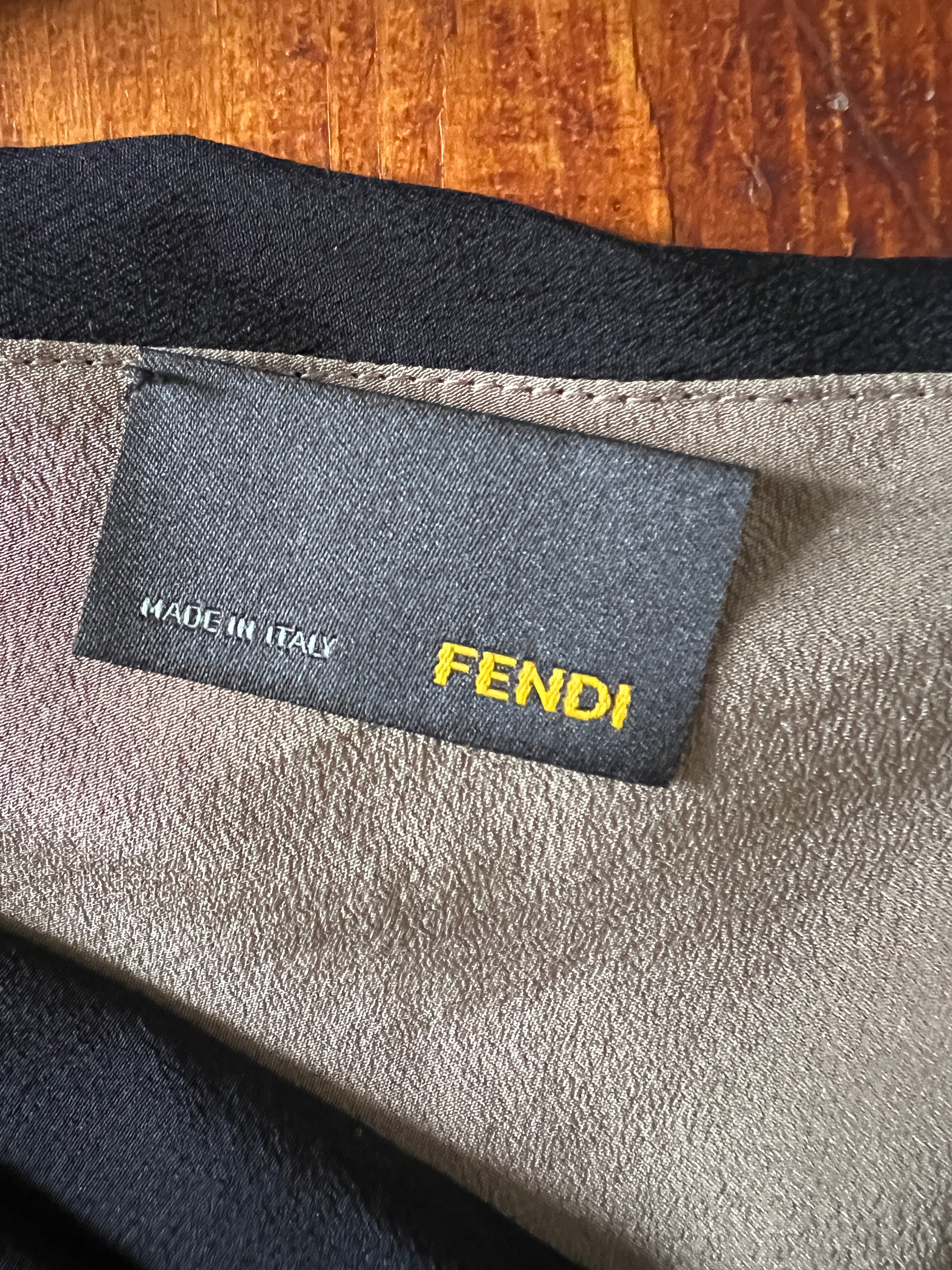 2000s Fendi Ruffles Silk Blouse