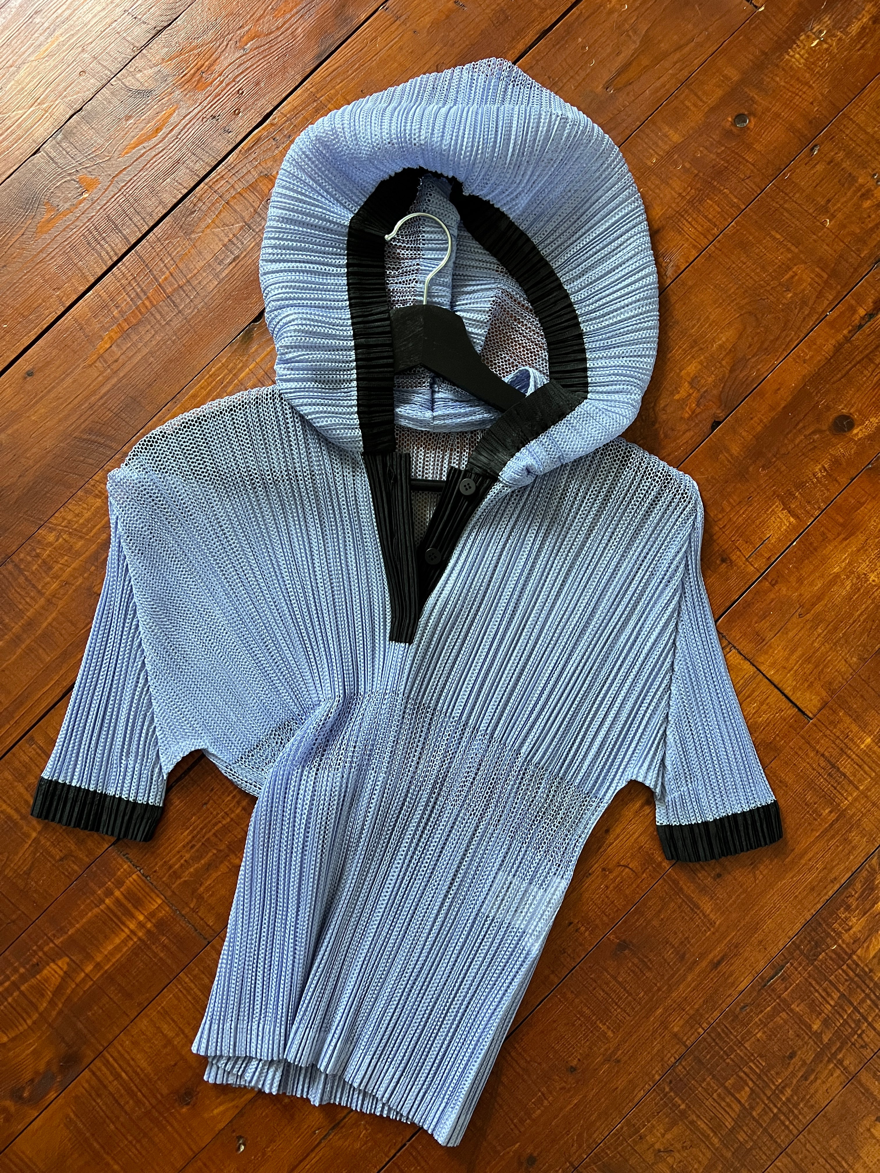 Issey Miyake hooded blouse