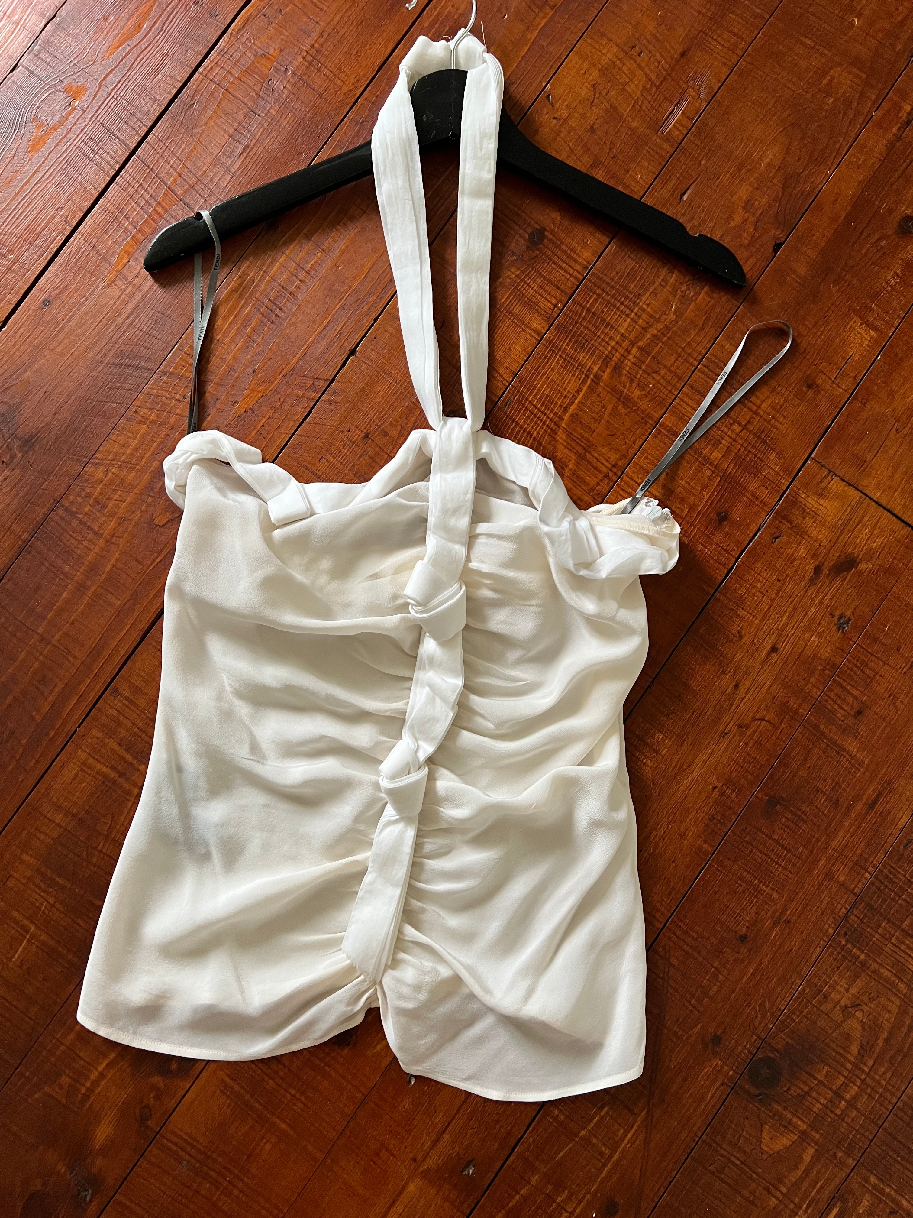 2000s Fendi two-tone Silk Top