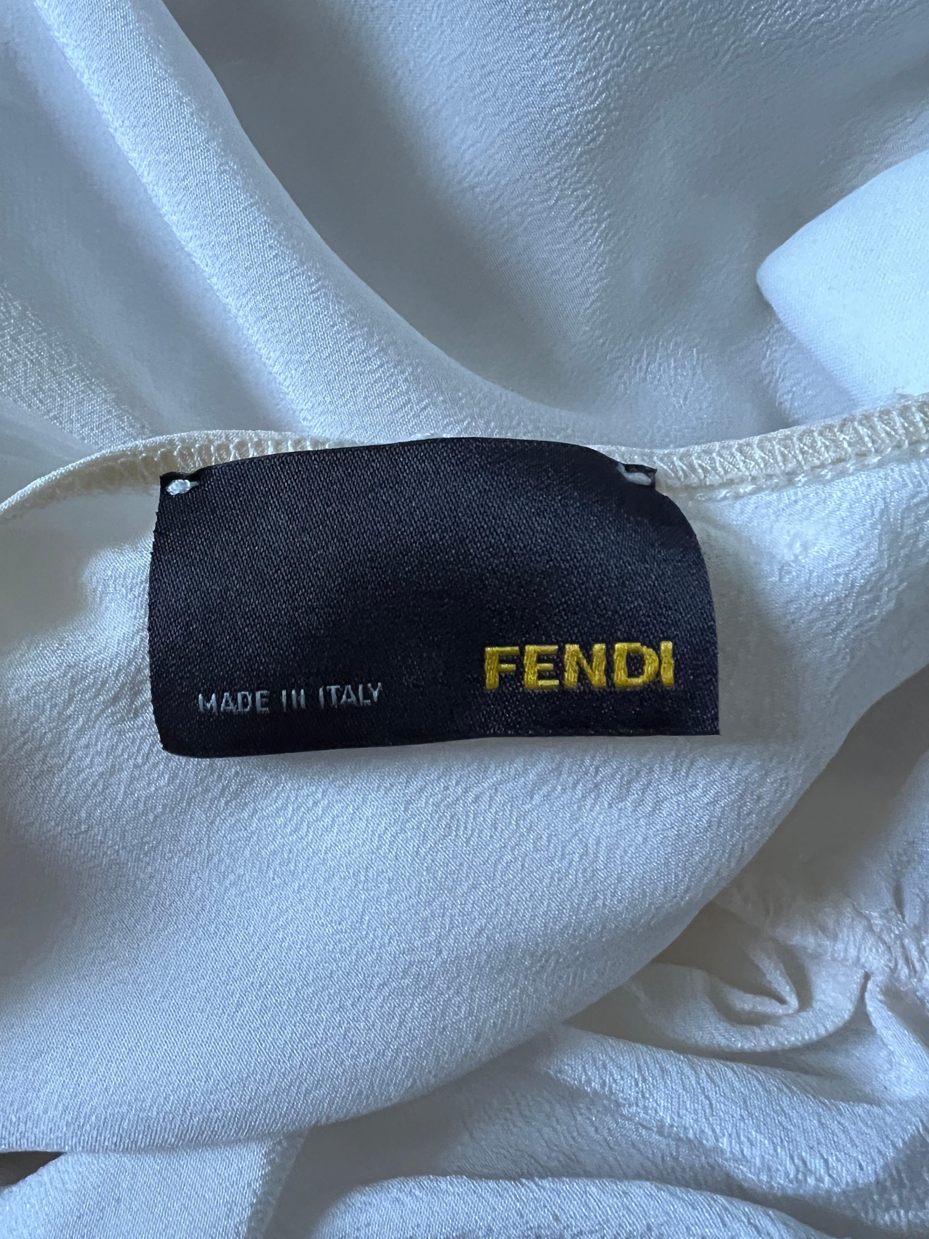 2000s Fendi two-tone Silk Top