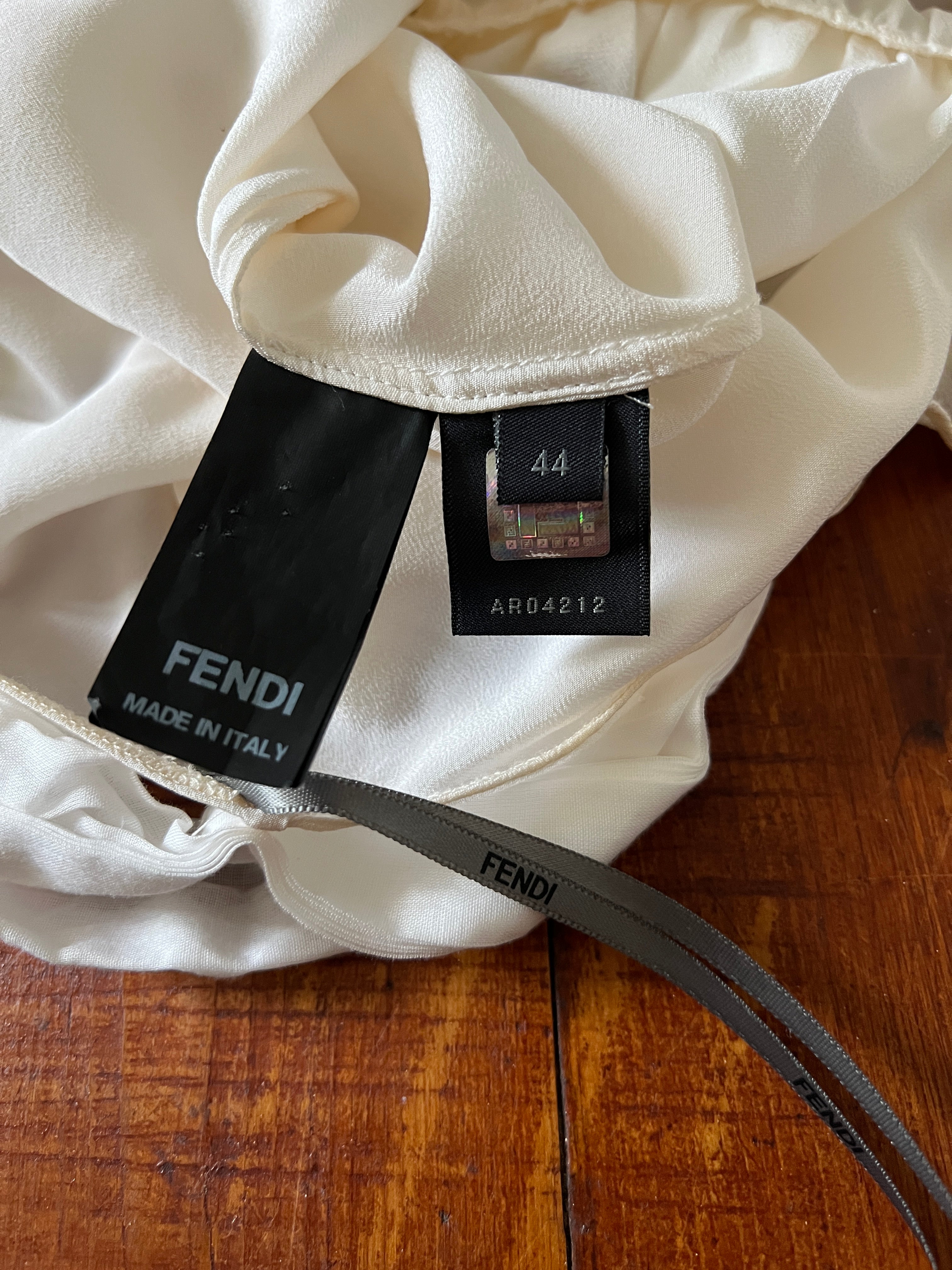 2000s Fendi two-tone Silk Top
