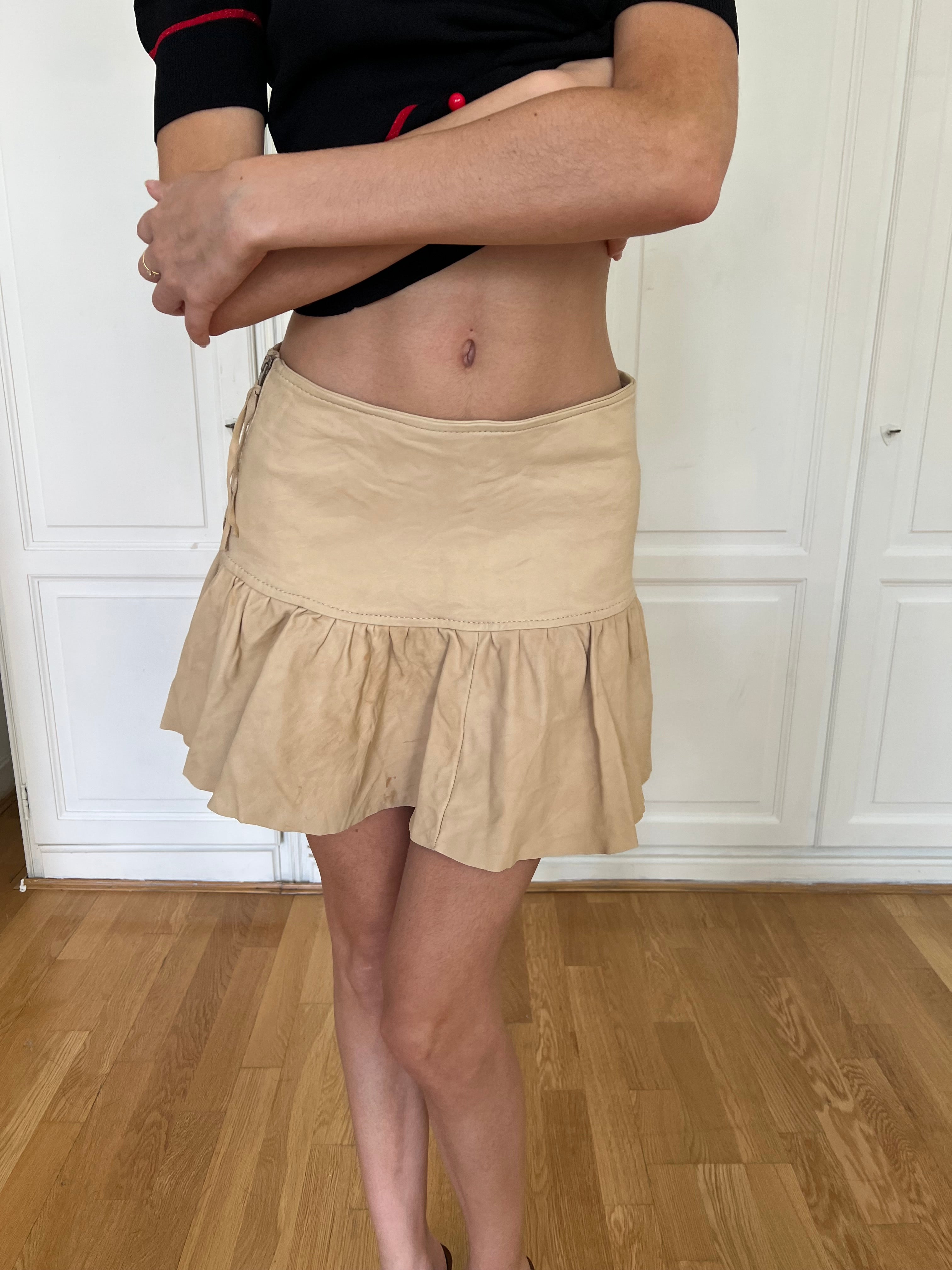 Pinko Leather Skirt