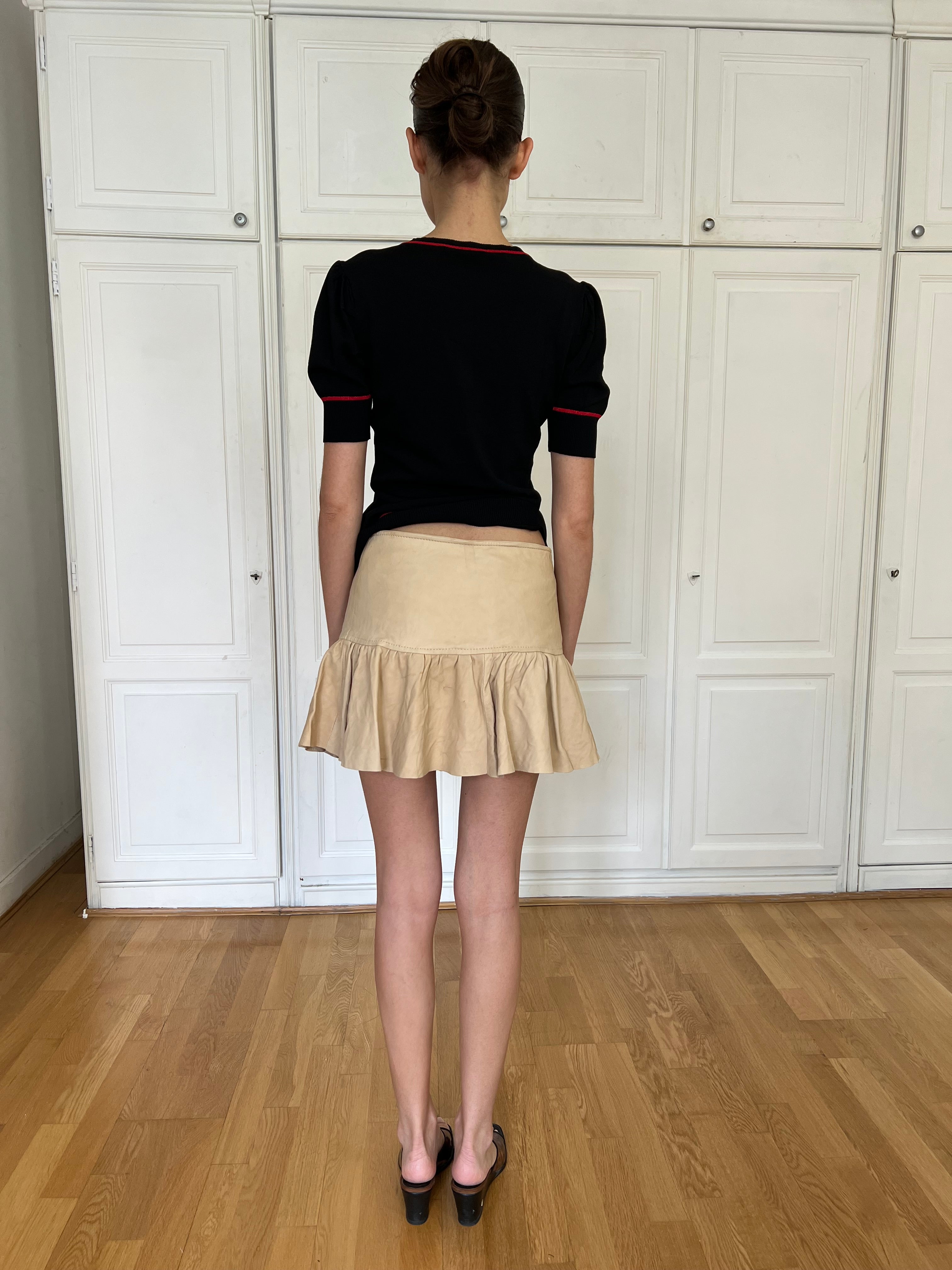 Pinko Leather Skirt