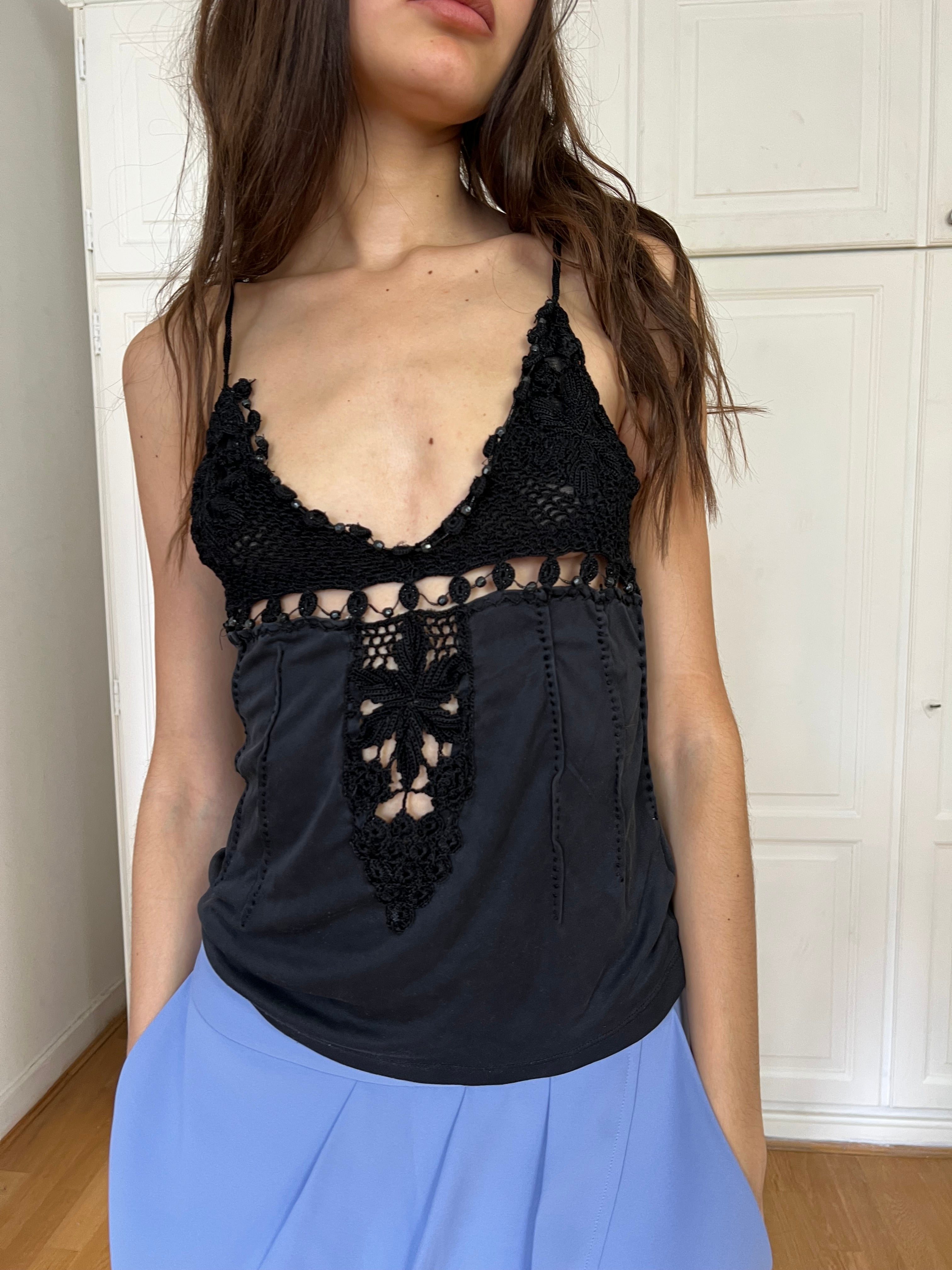 Roberto Cavalli Crochet Top