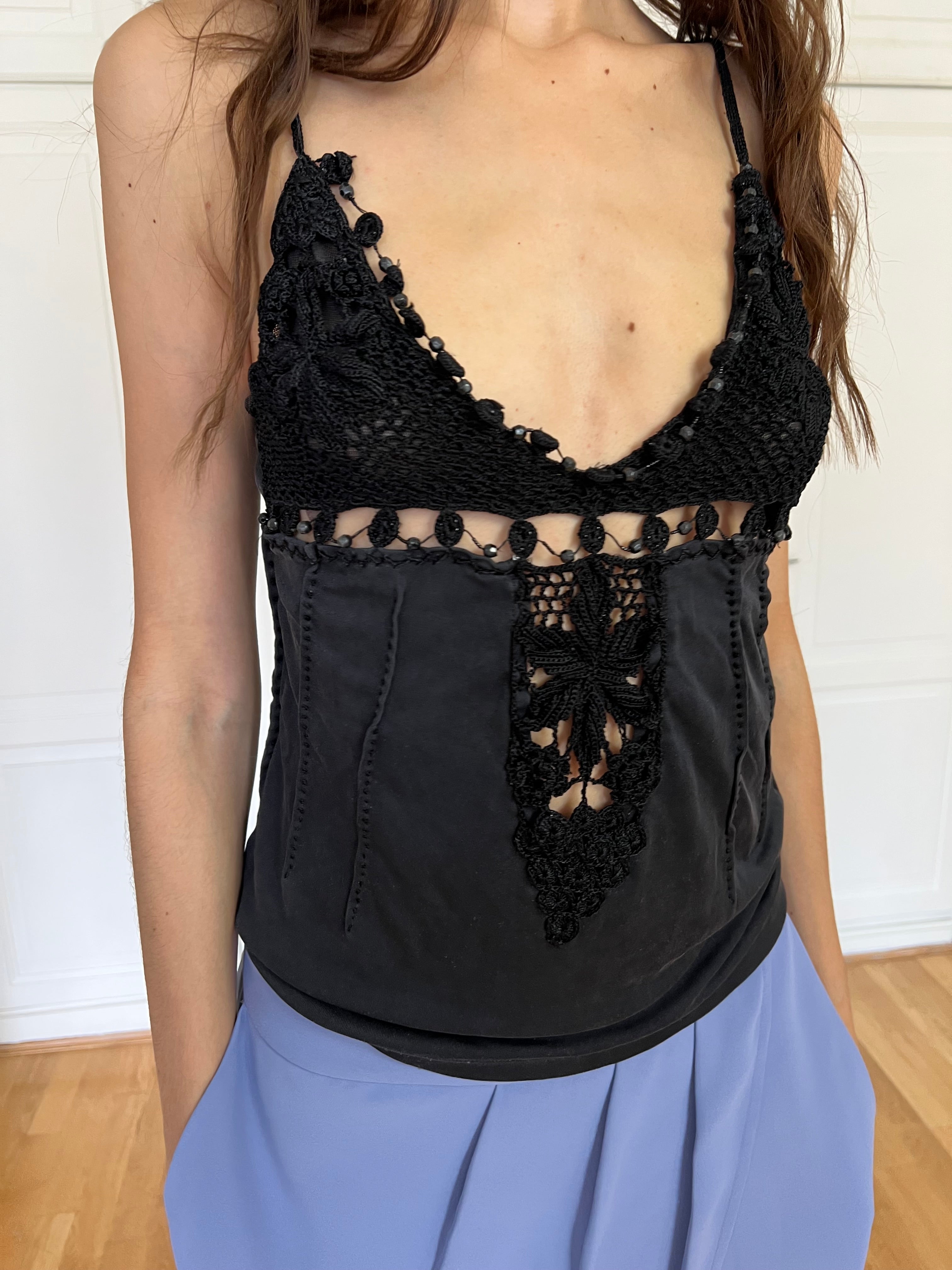 Roberto Cavalli Crochet Top