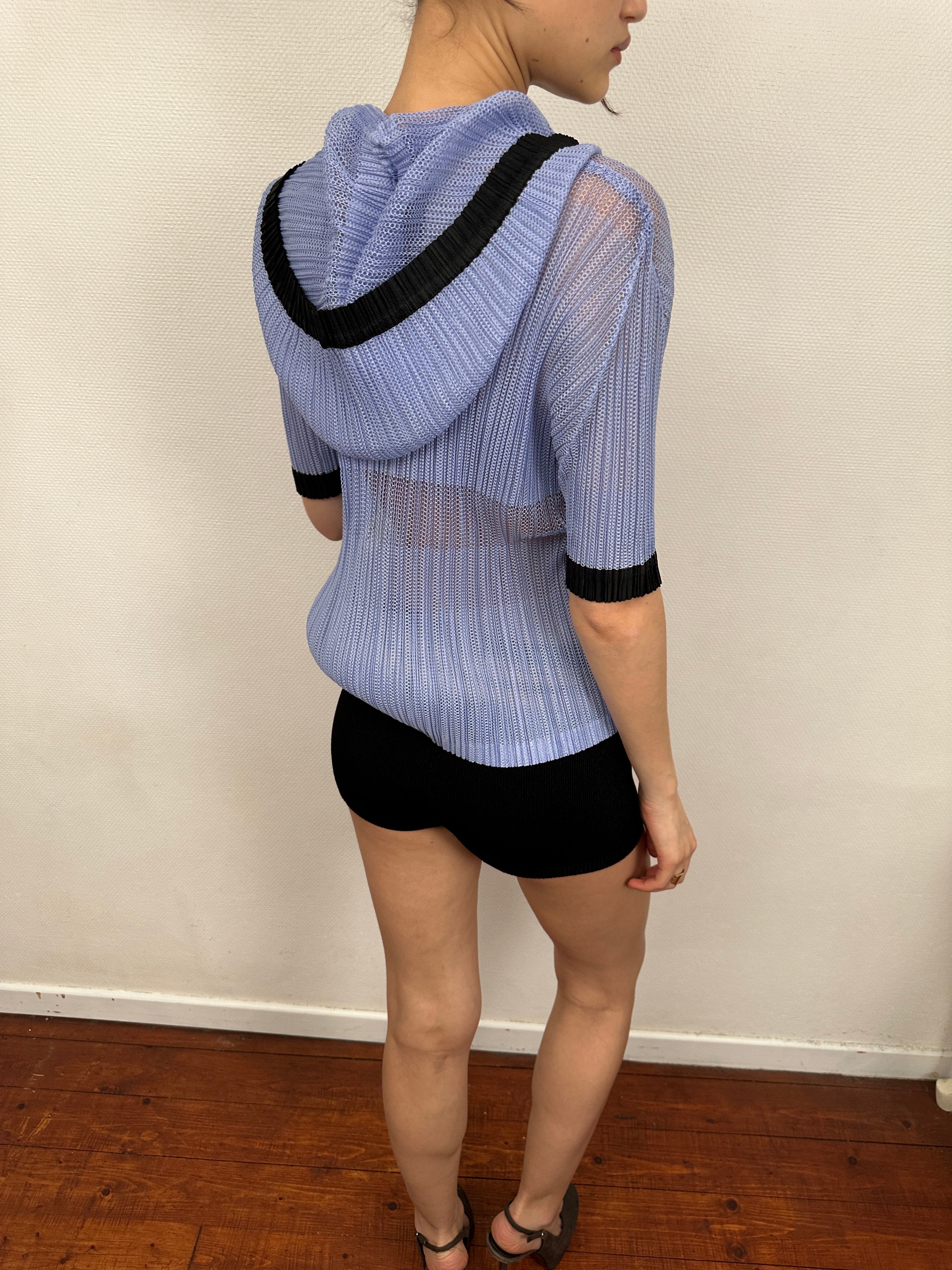 Issey Miyake hooded blouse