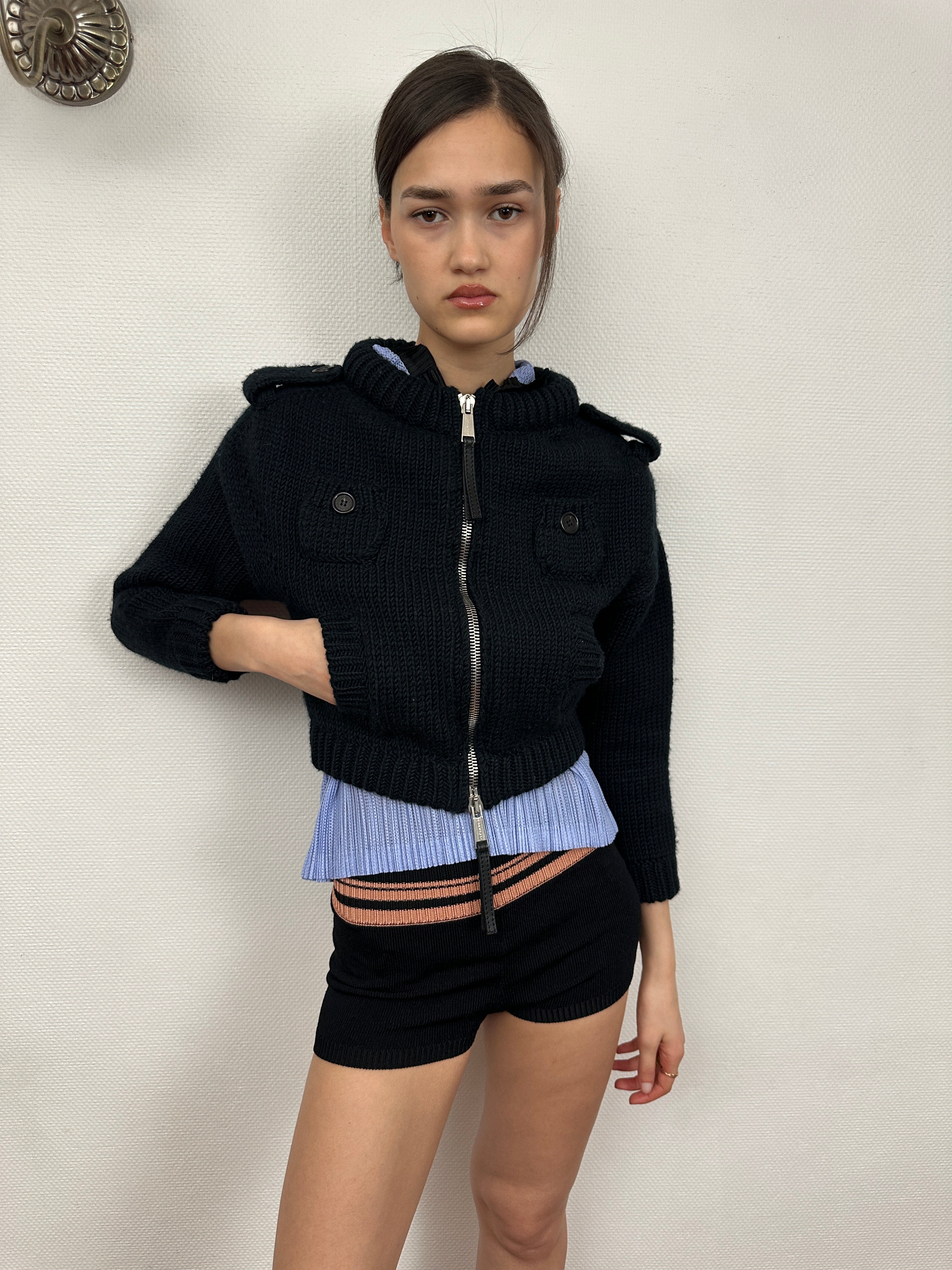 Dsquared2 double zip cardigan