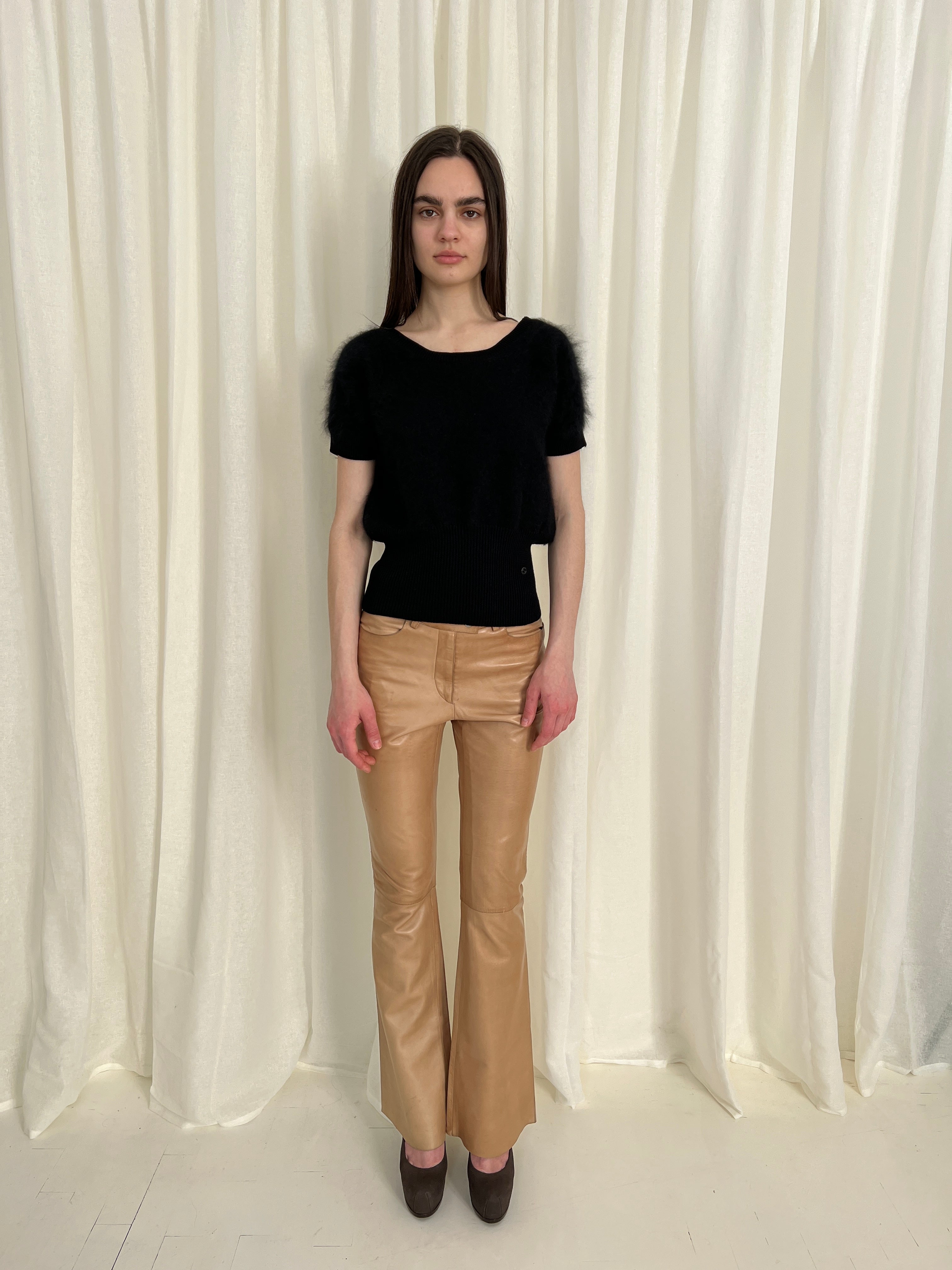 90s Gucci by Tom Ford Leather Trousers