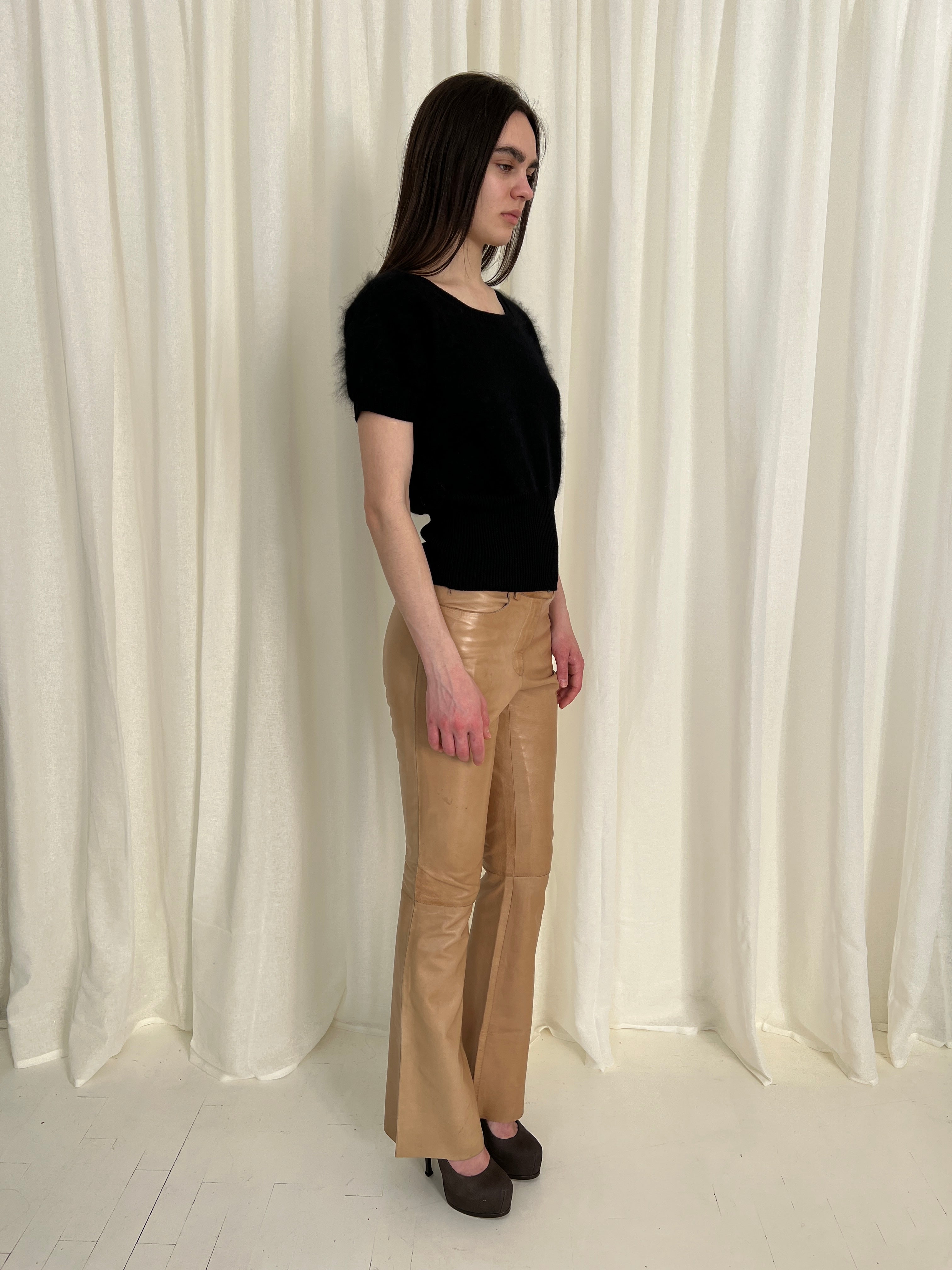 90s Gucci by Tom Ford Leather Trousers