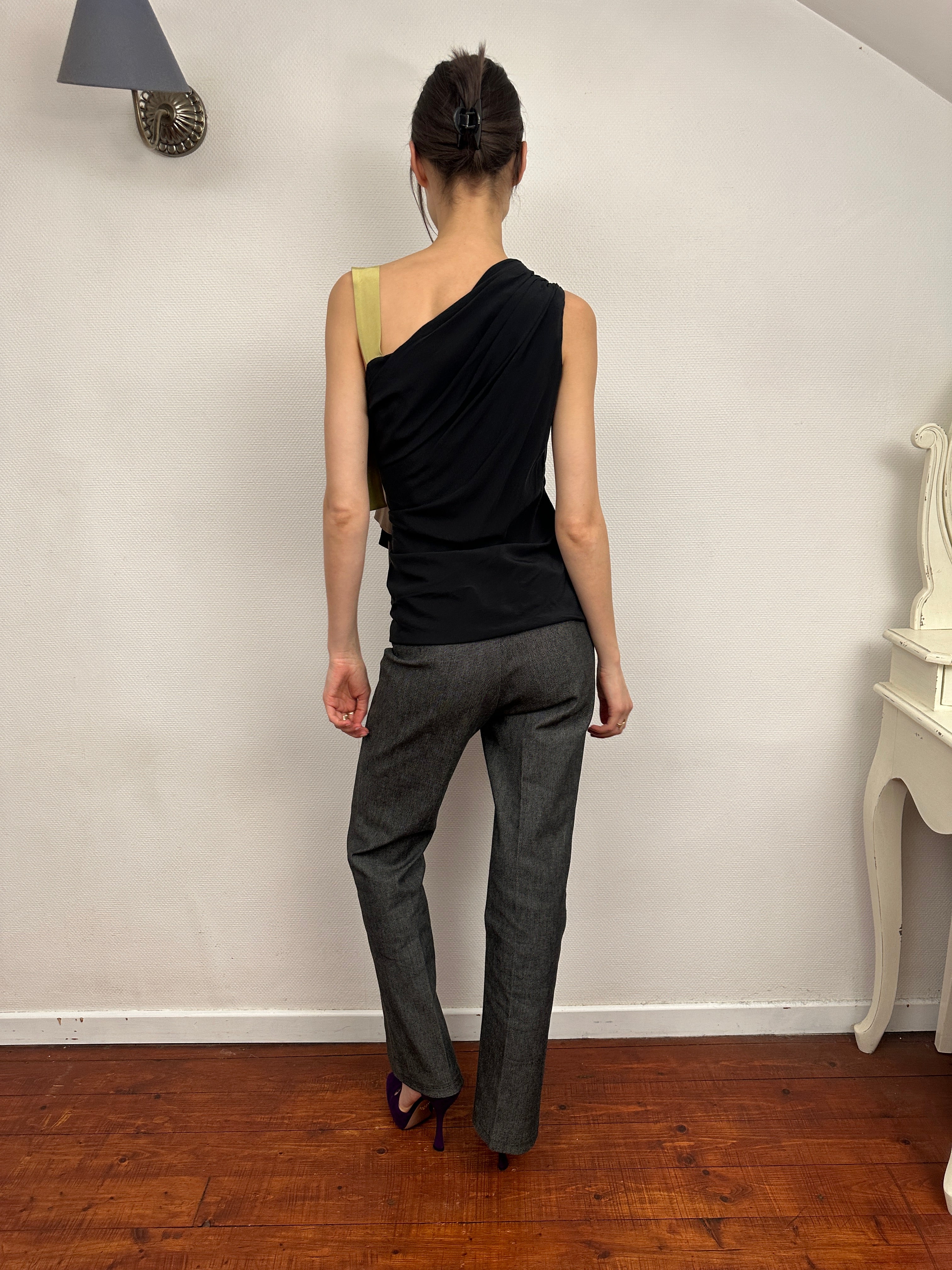 2000s Fendi Ruffles Silk Blouse