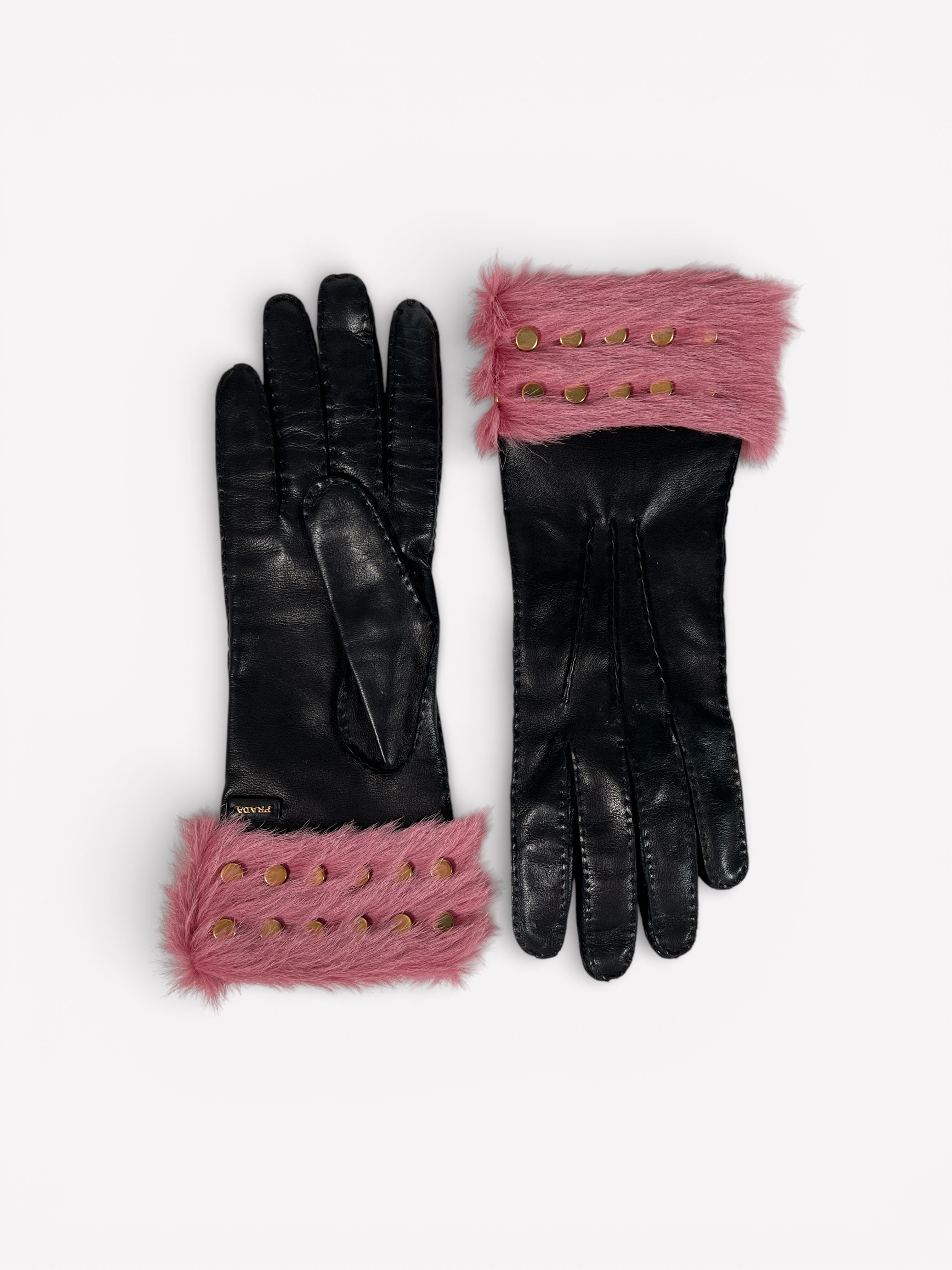Prada Fur leather  Gloves