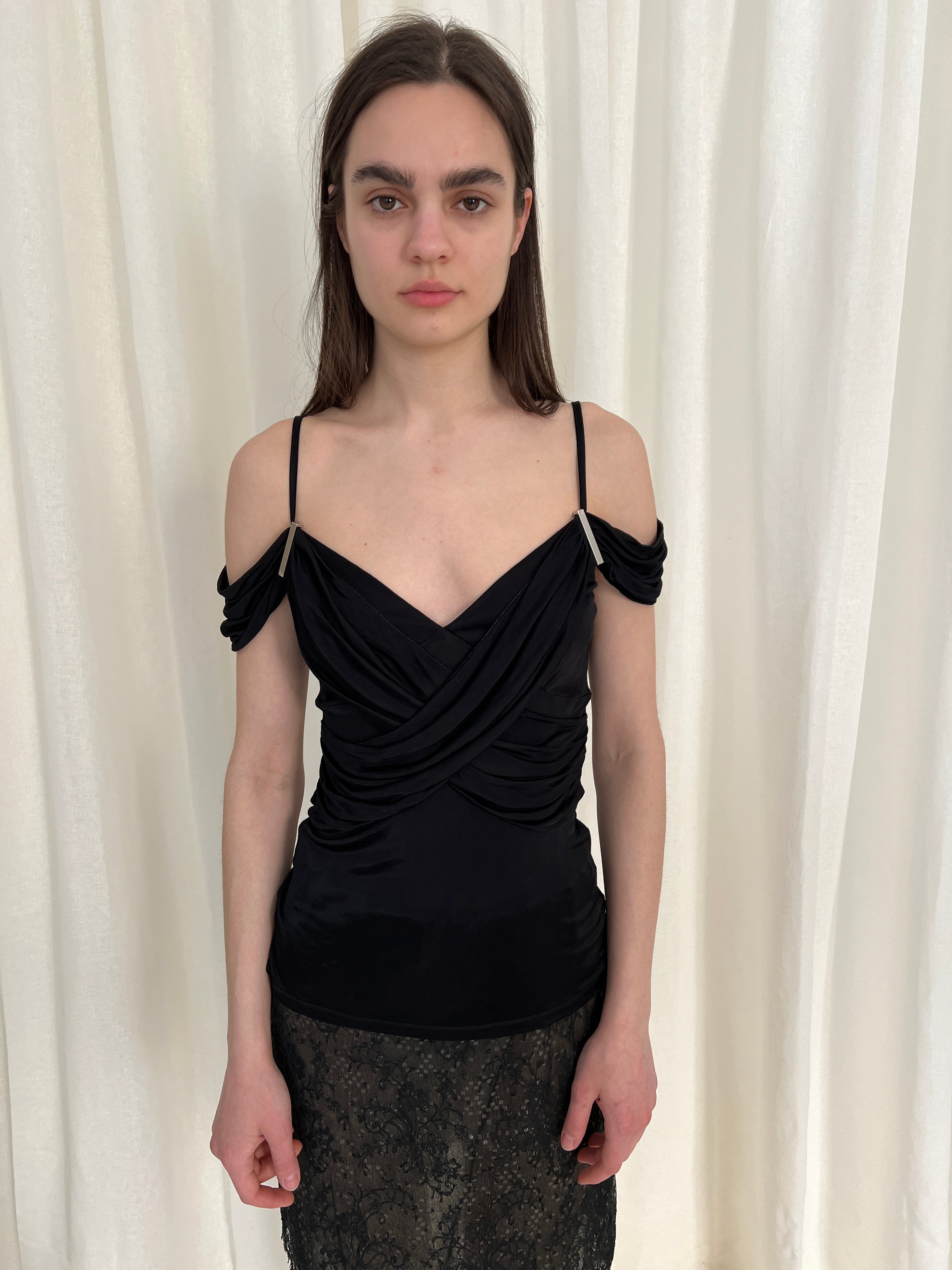 2000s Versace Draped Top
