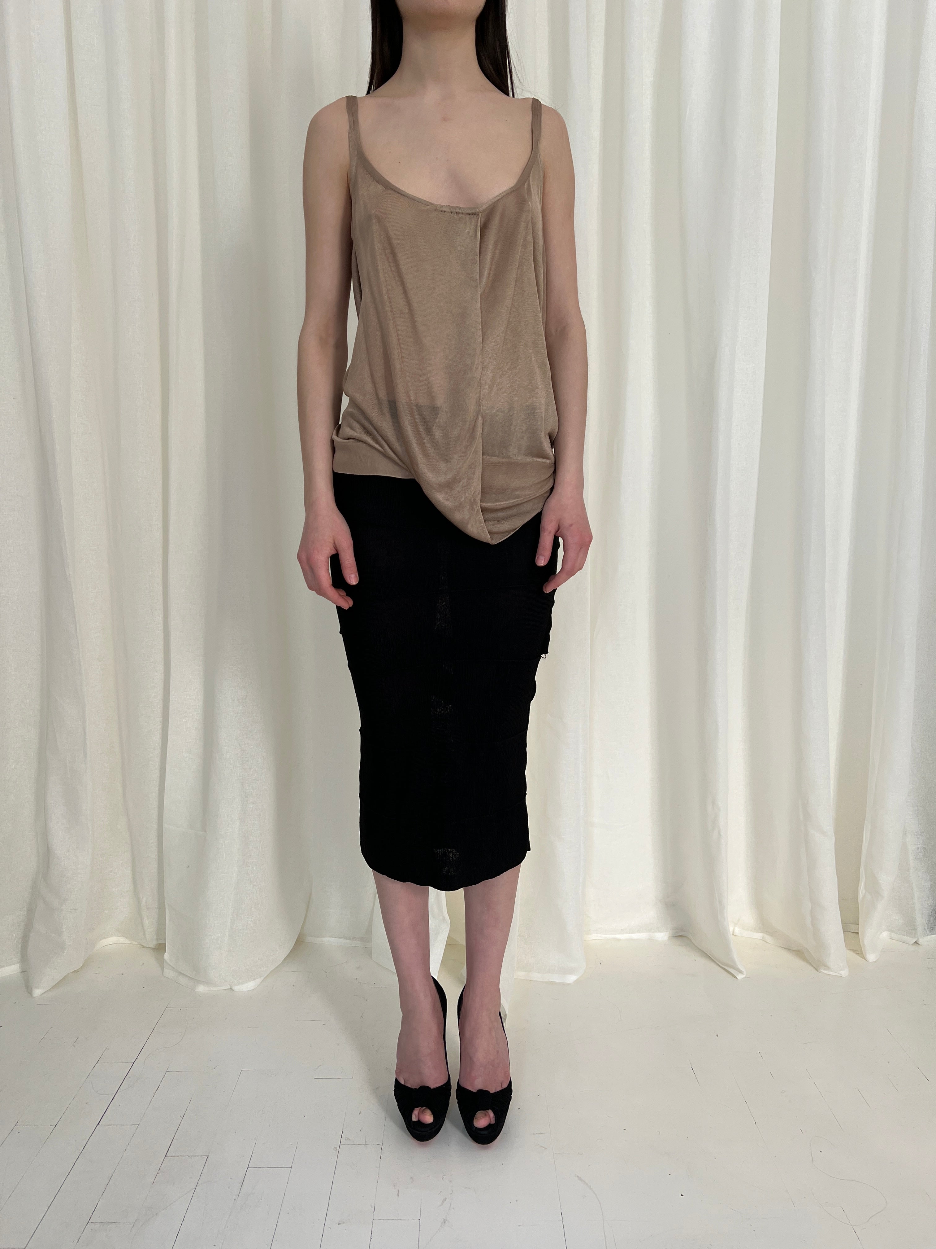 Rare FW02 Gucci Tom Ford cut-out skirt