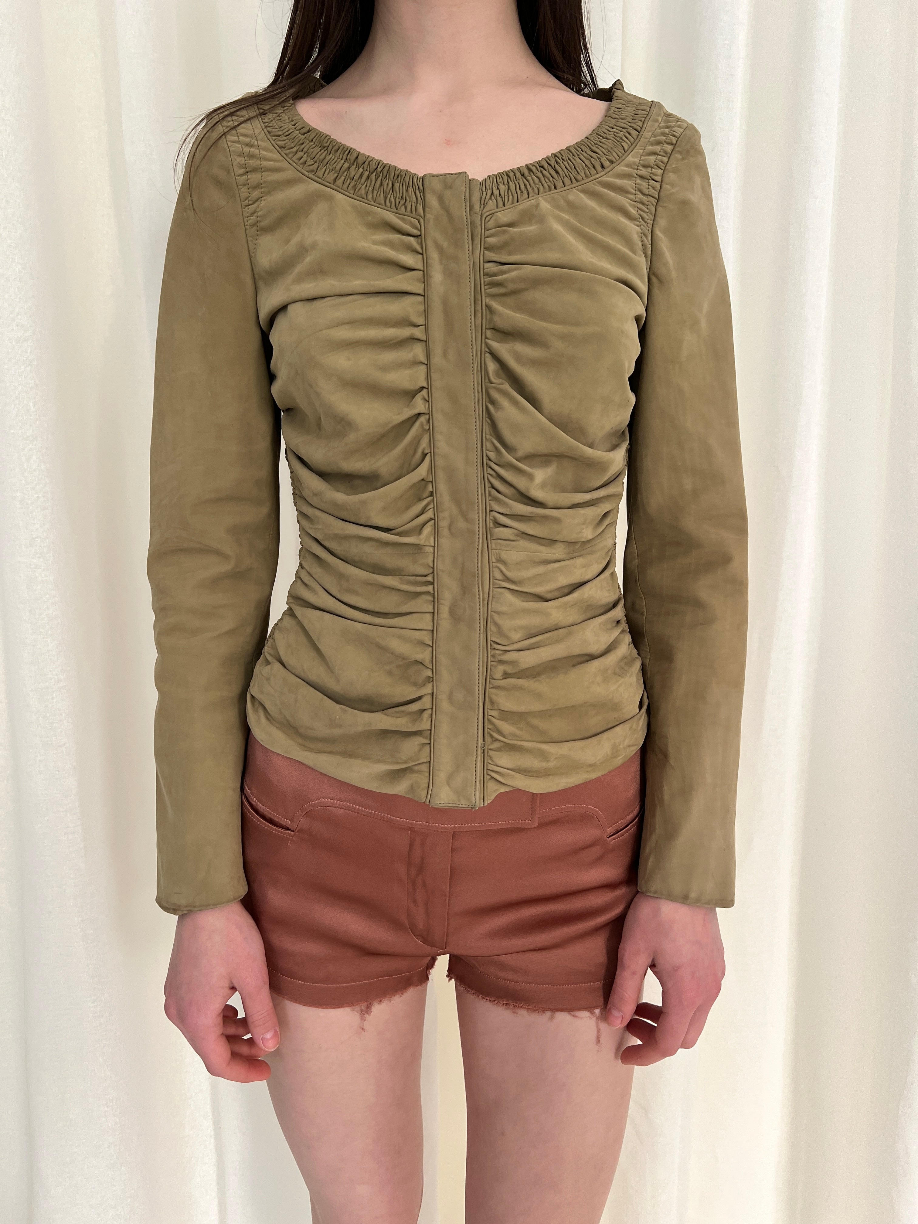 SS03 Gucci Tom Ford gathered jacket