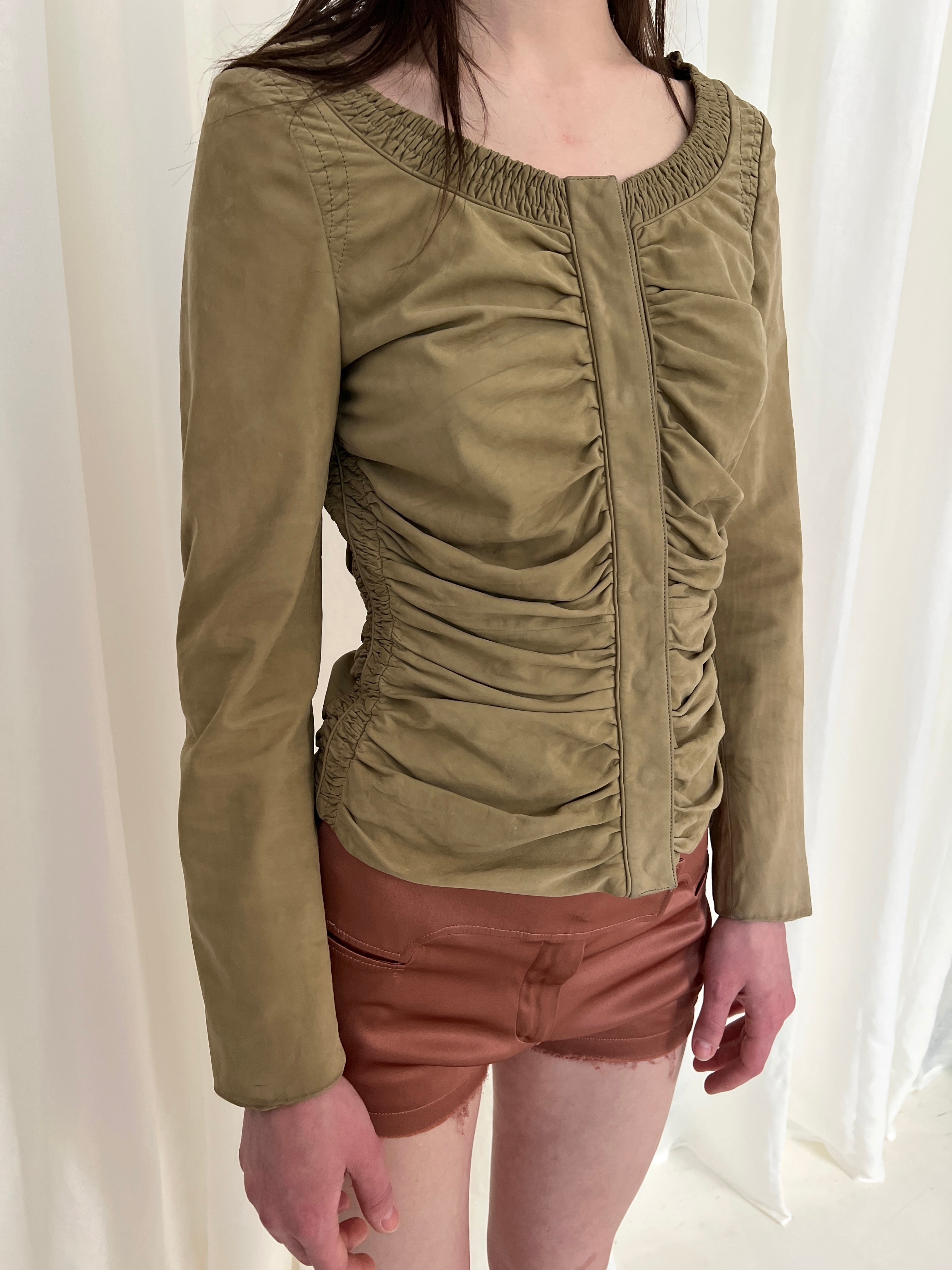 SS03 Gucci Tom Ford gathered jacket