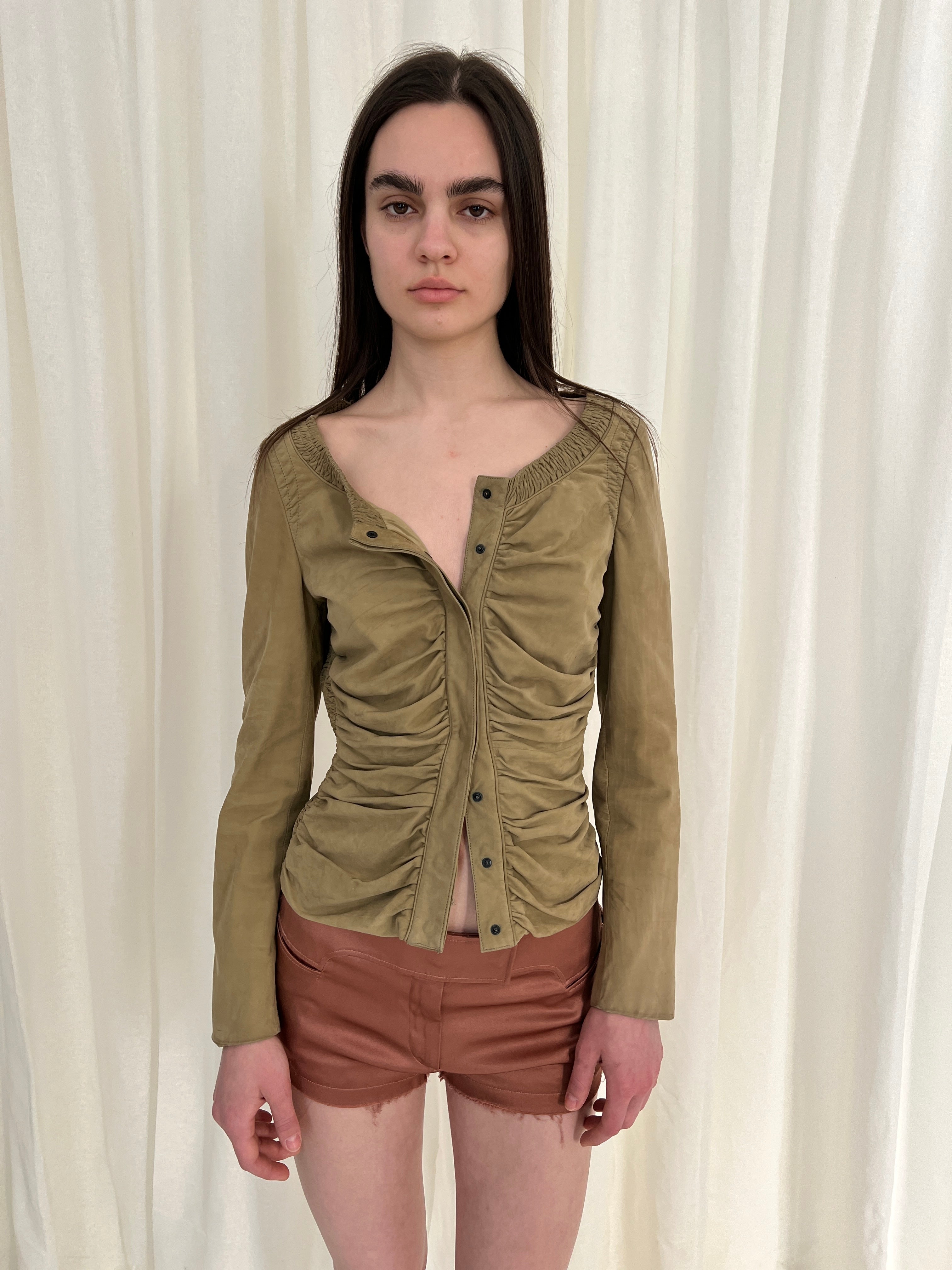 SS03 Gucci Tom Ford gathered jacket