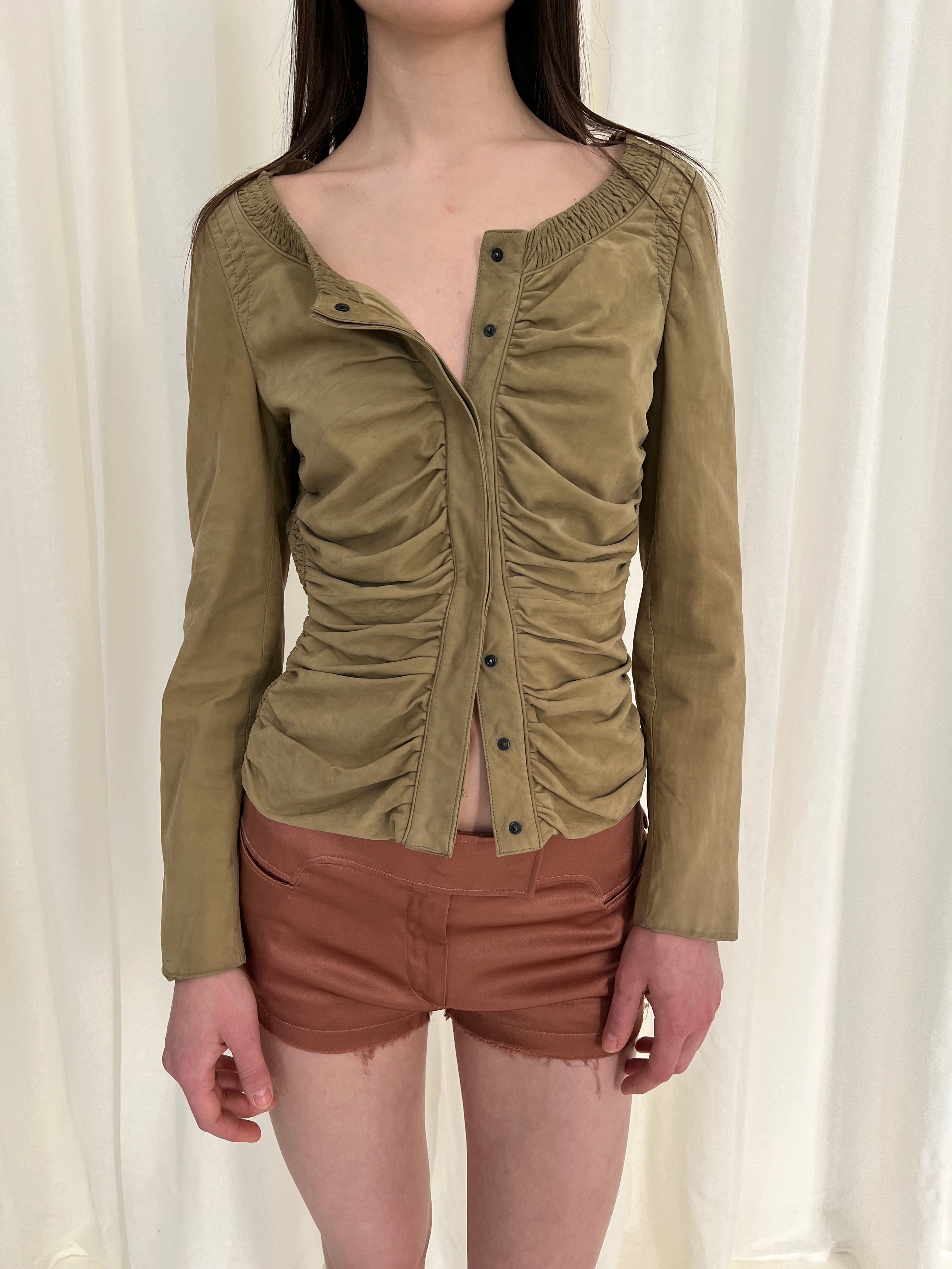 SS03 Gucci Tom Ford gathered jacket