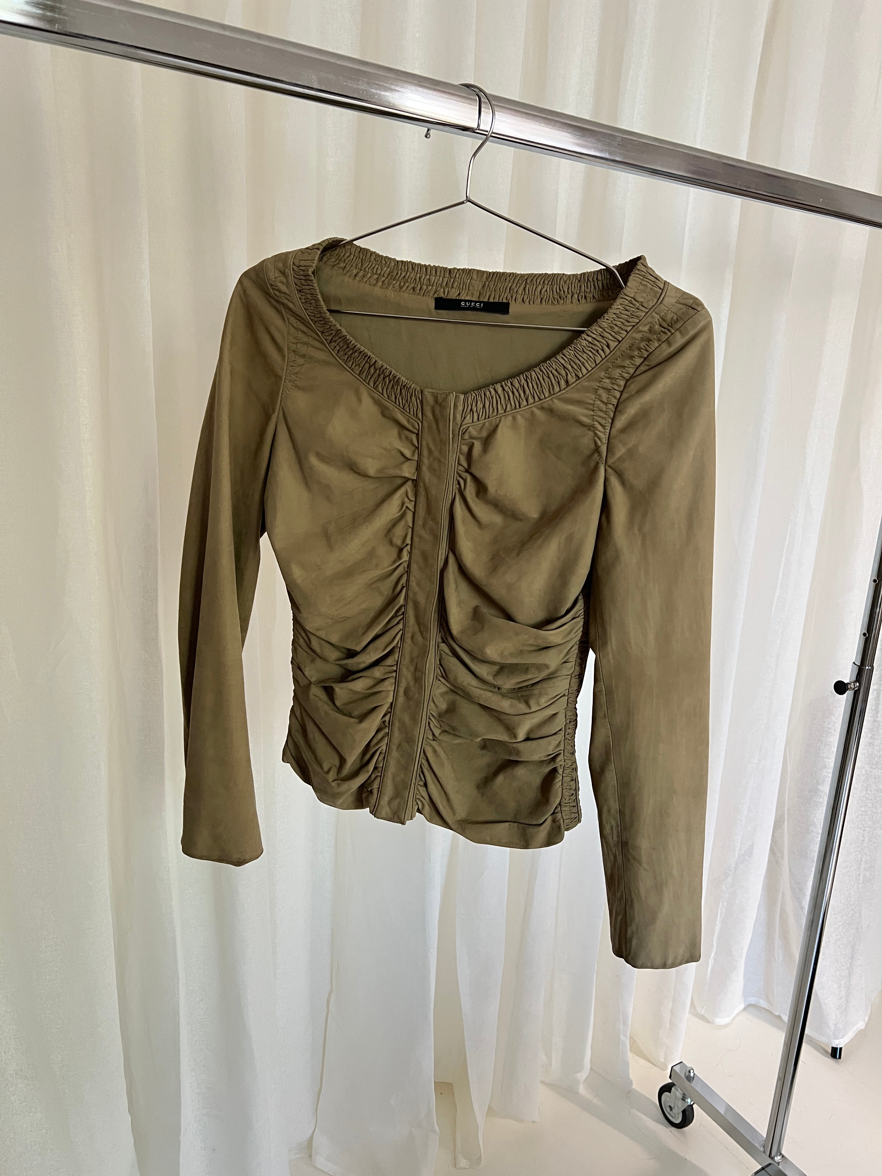 SS03 Gucci Tom Ford gathered jacket