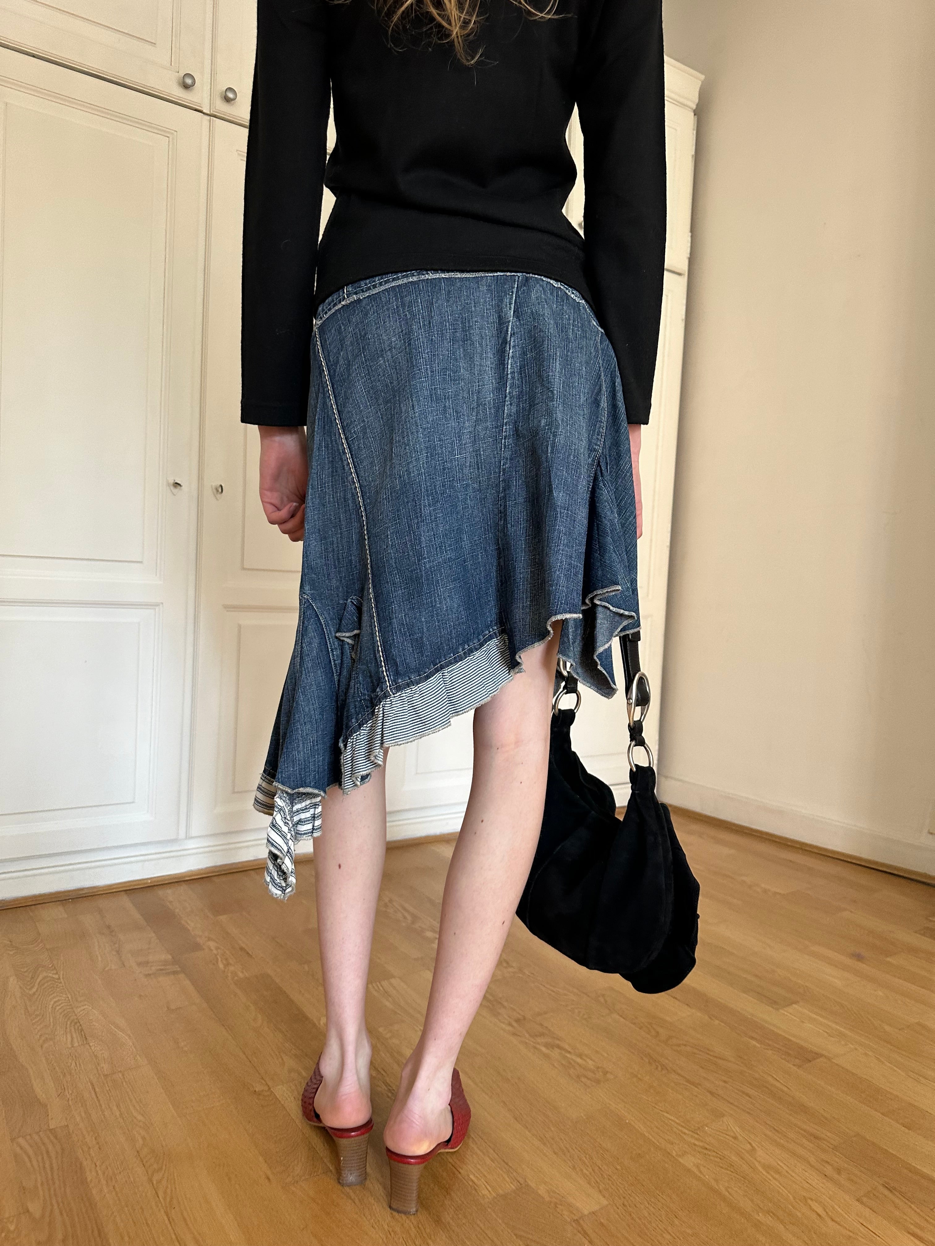 Marithé + François Girbaud asymmetrical skirt