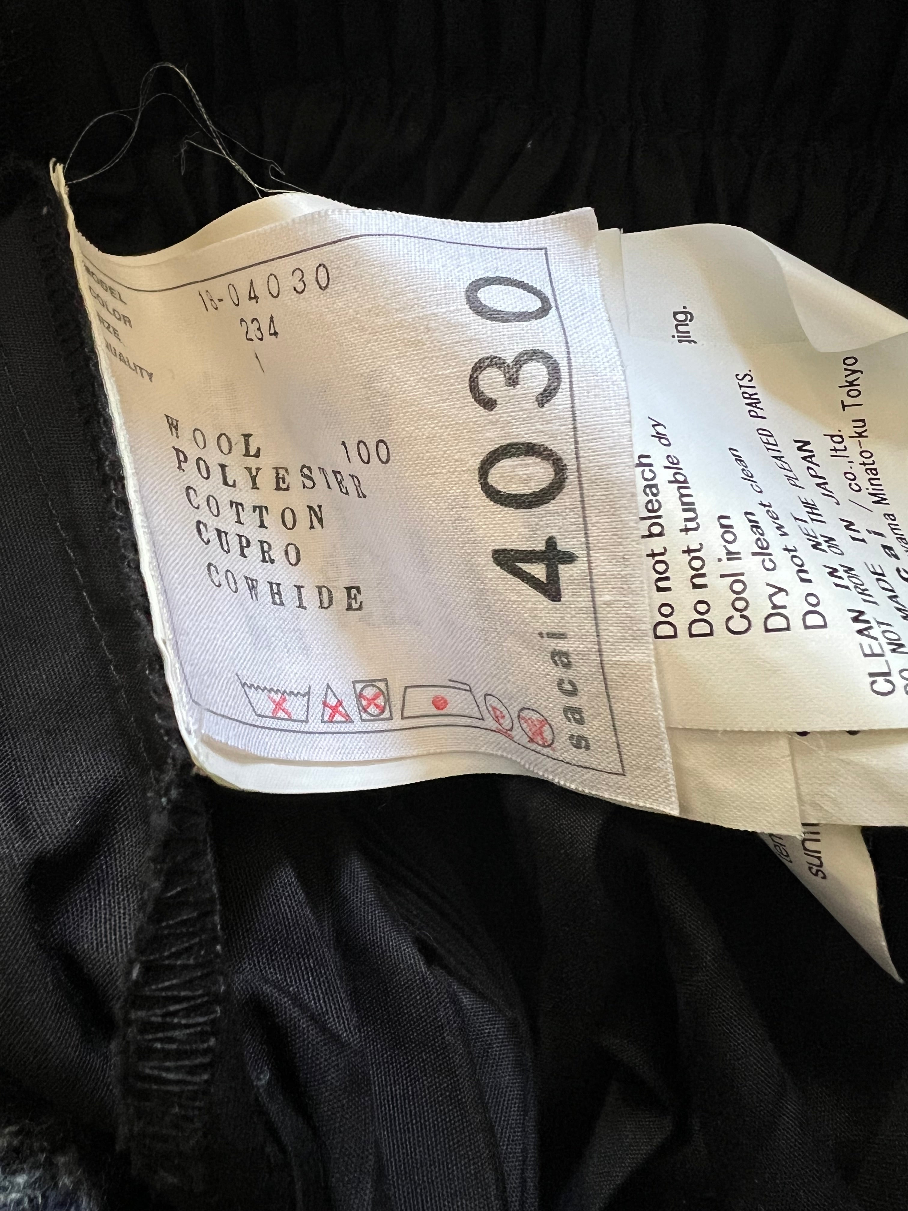 Sacai FW18 Runway Skirt