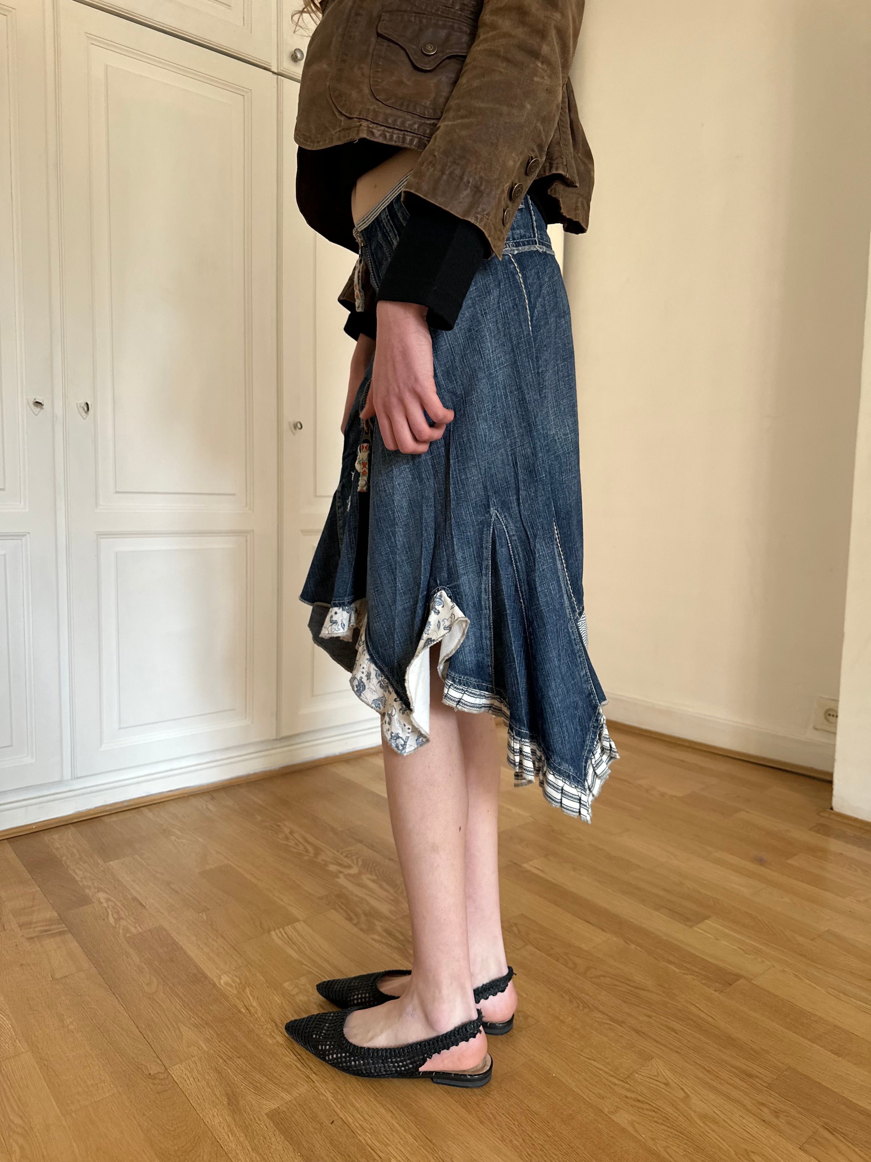Marithé + François Girbaud asymmetrical skirt