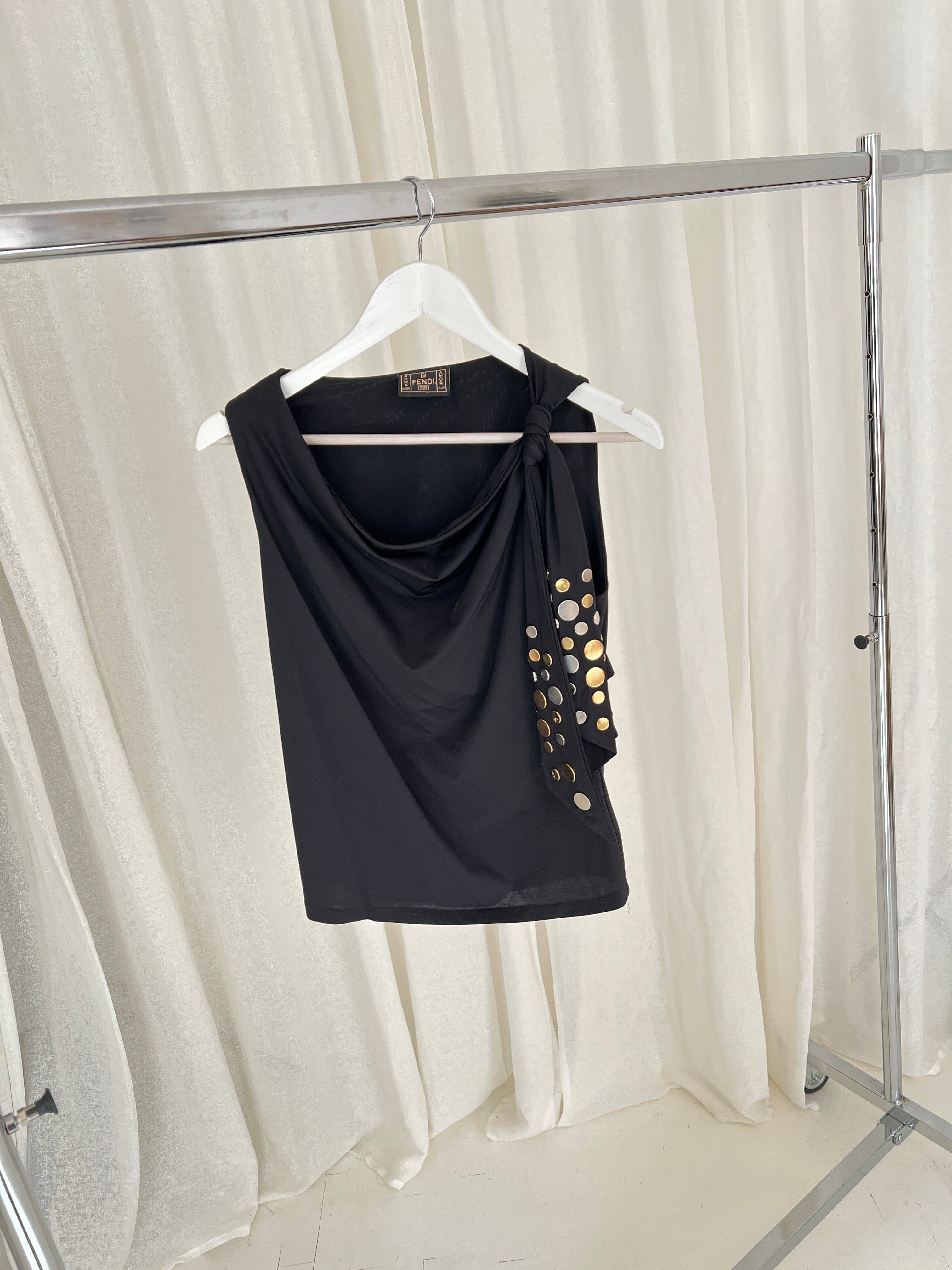 2000s Fendi Studded Tie Top