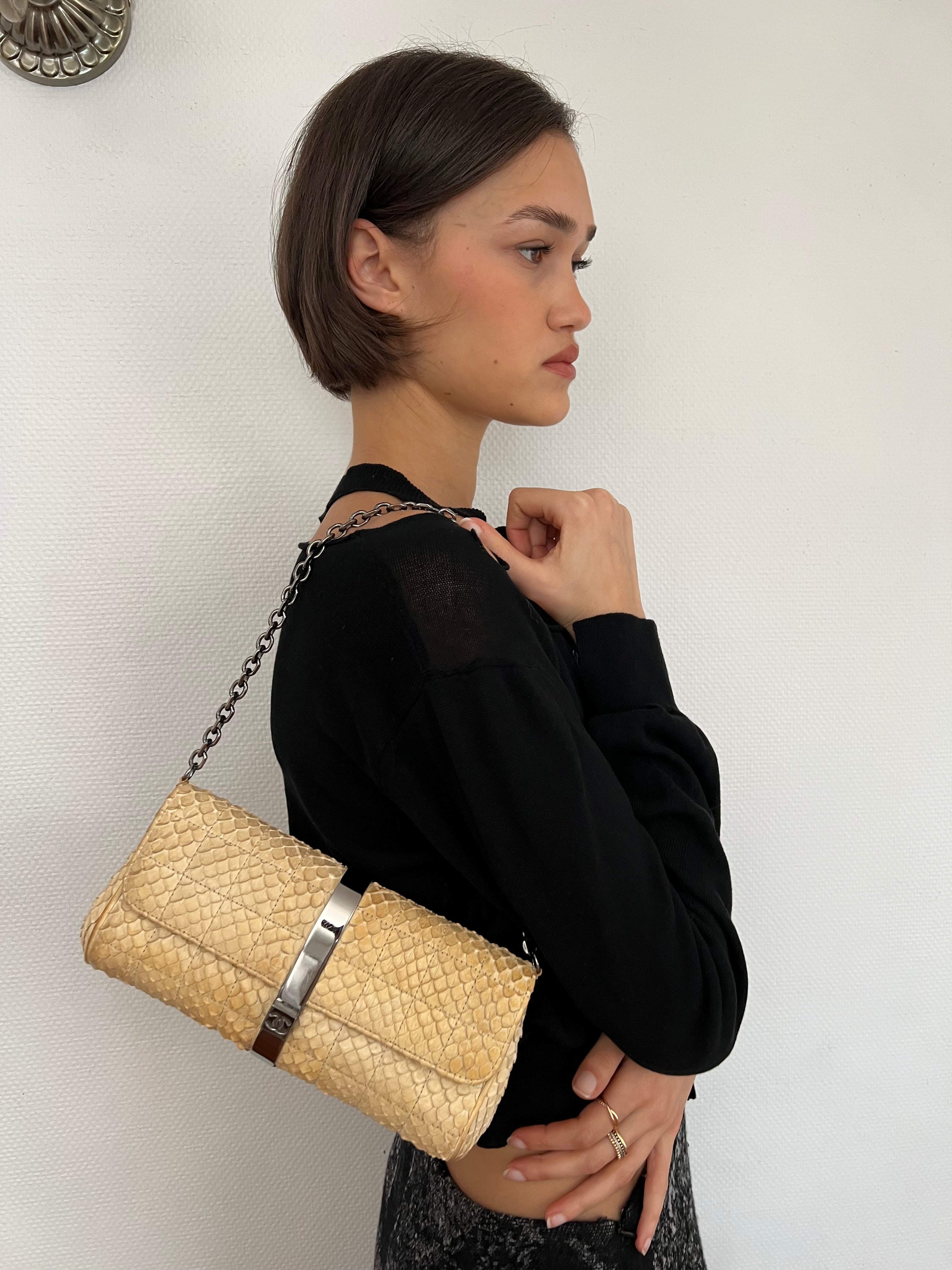 Chanel Python Clutch