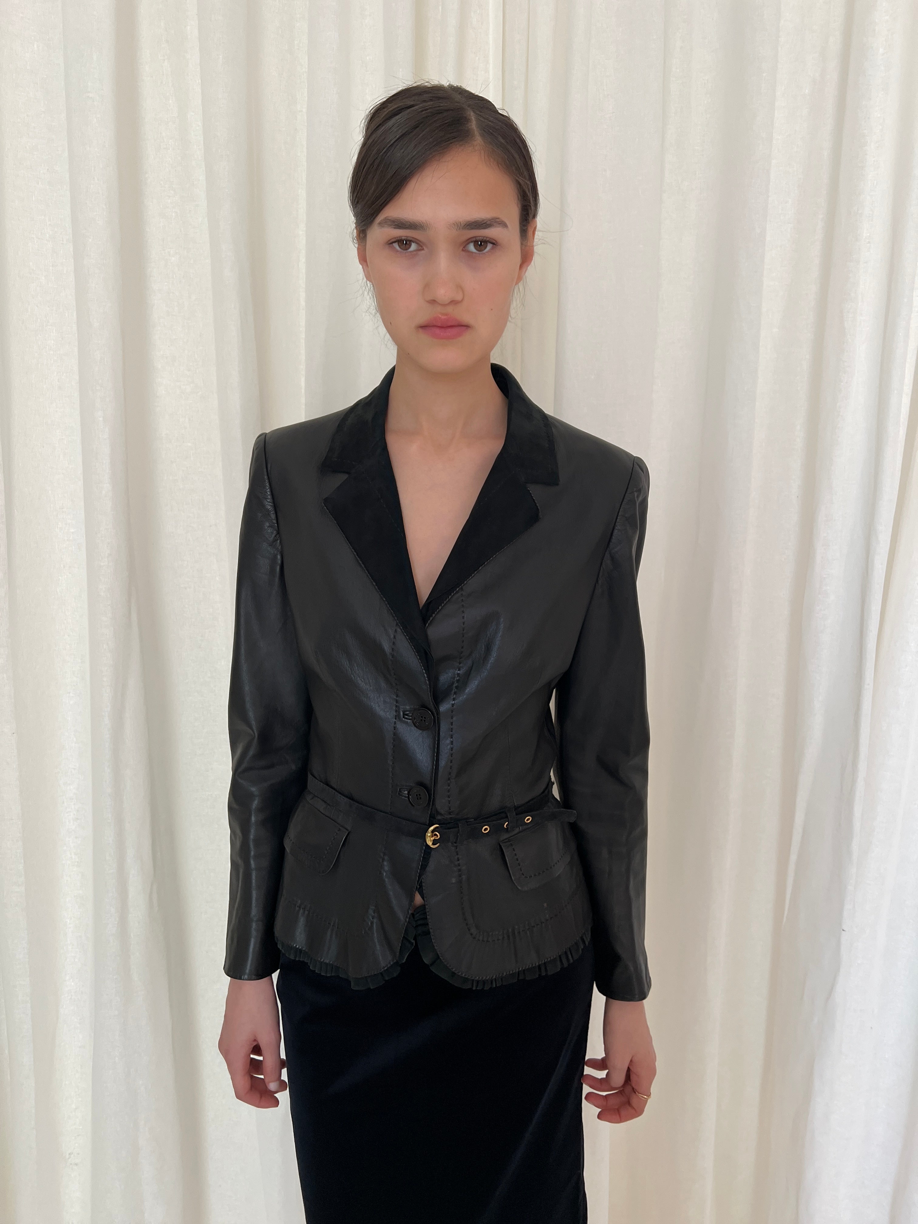 90s Gucci tom ford leather jacket