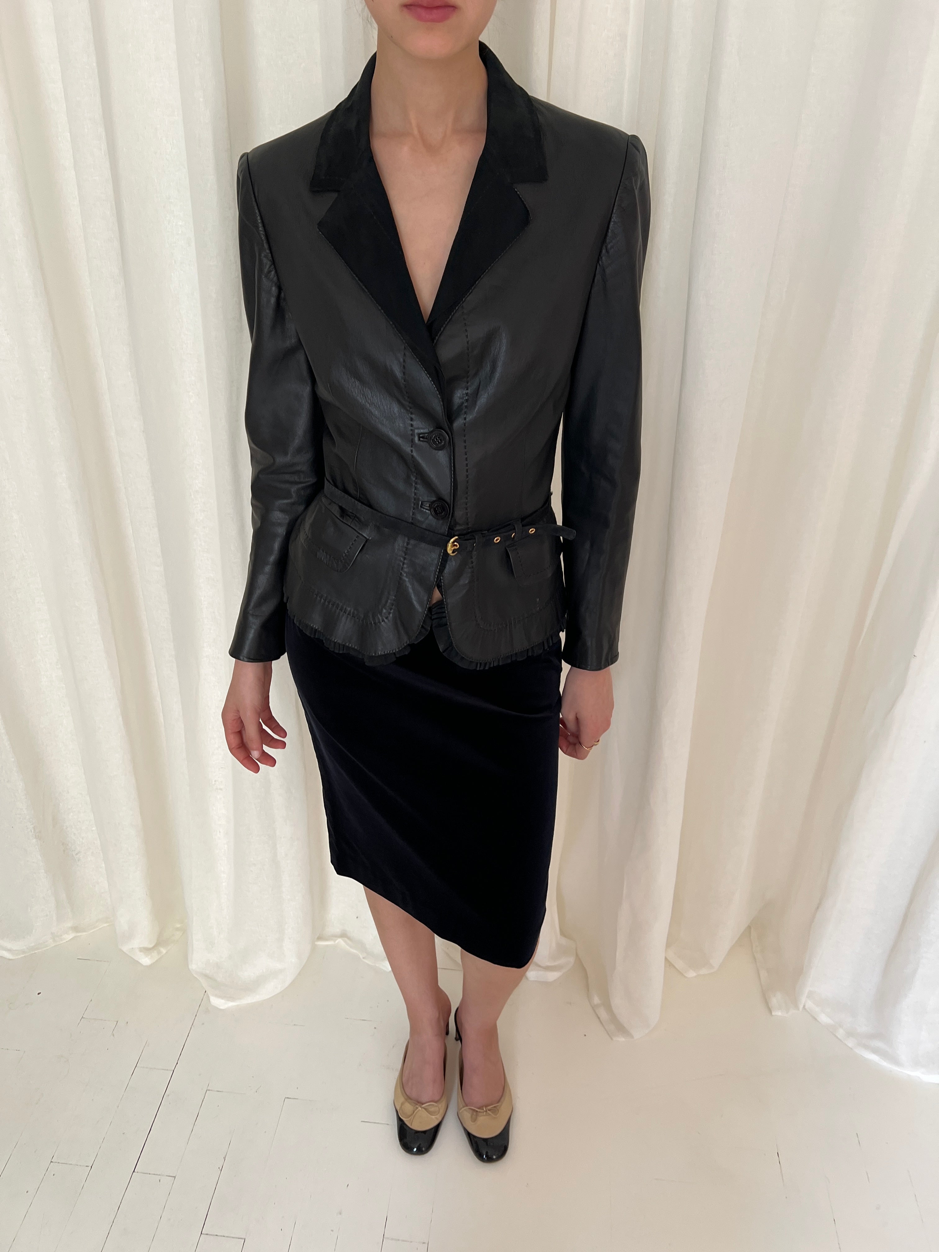 90s Gucci tom ford leather jacket