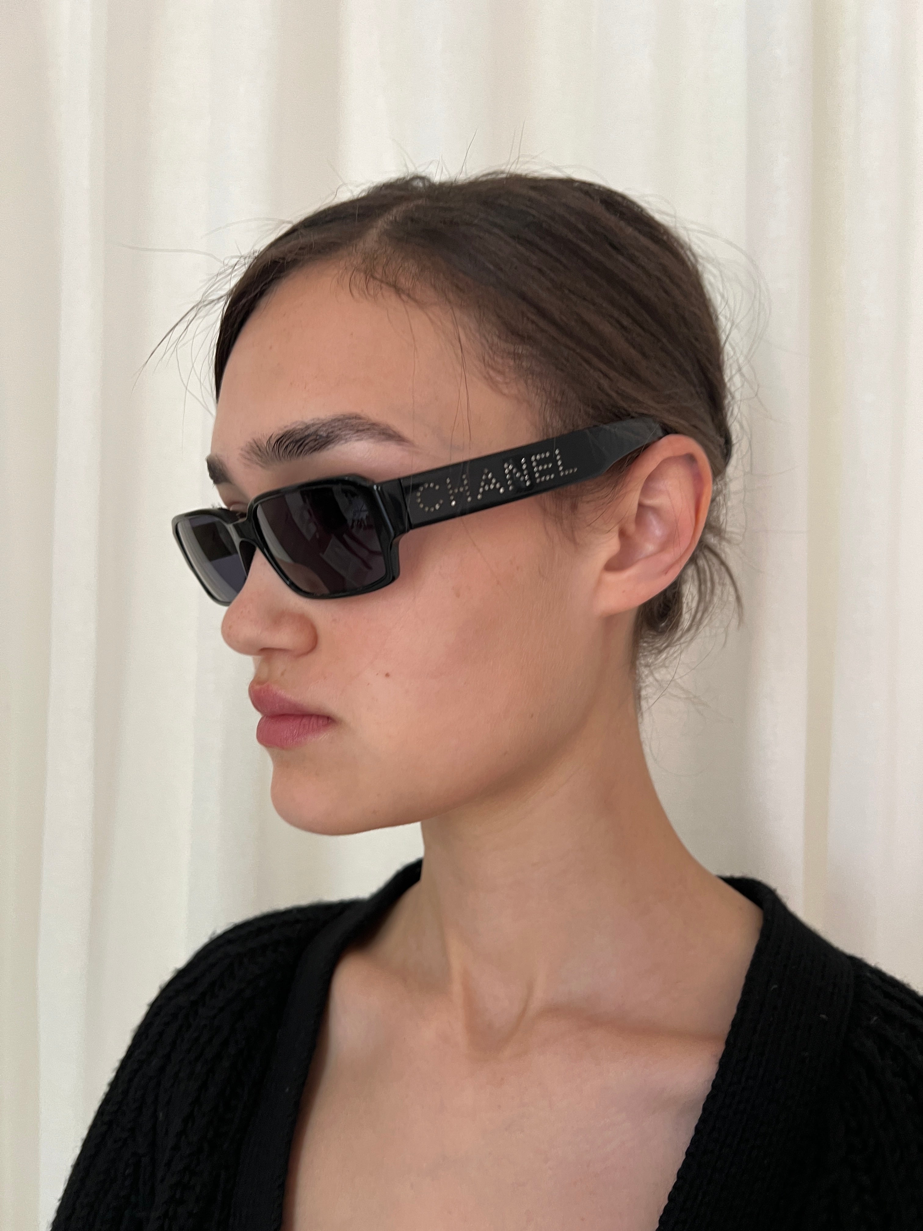 Chanel rectangle sunglasses