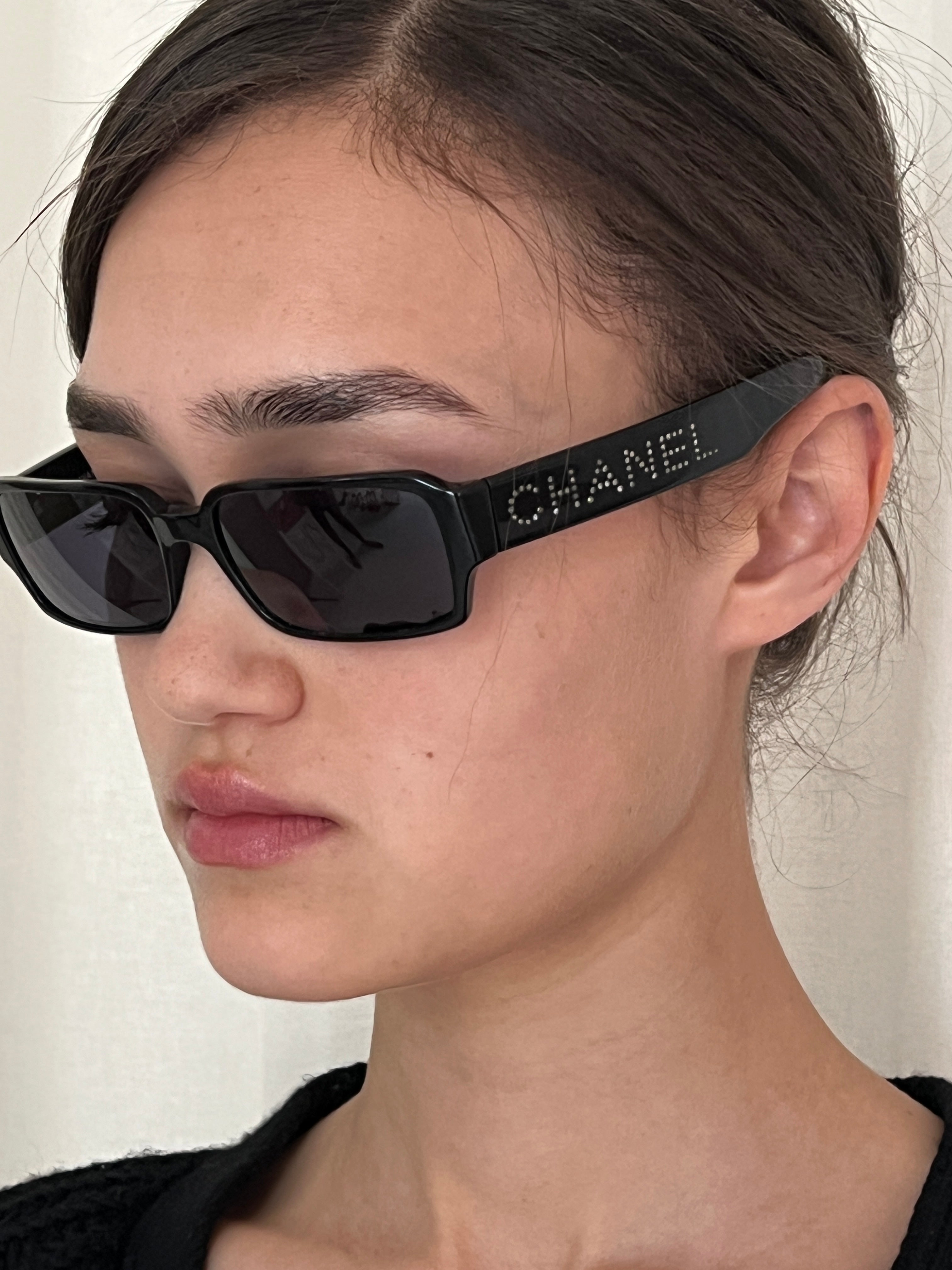 Chanel rectangle sunglasses
