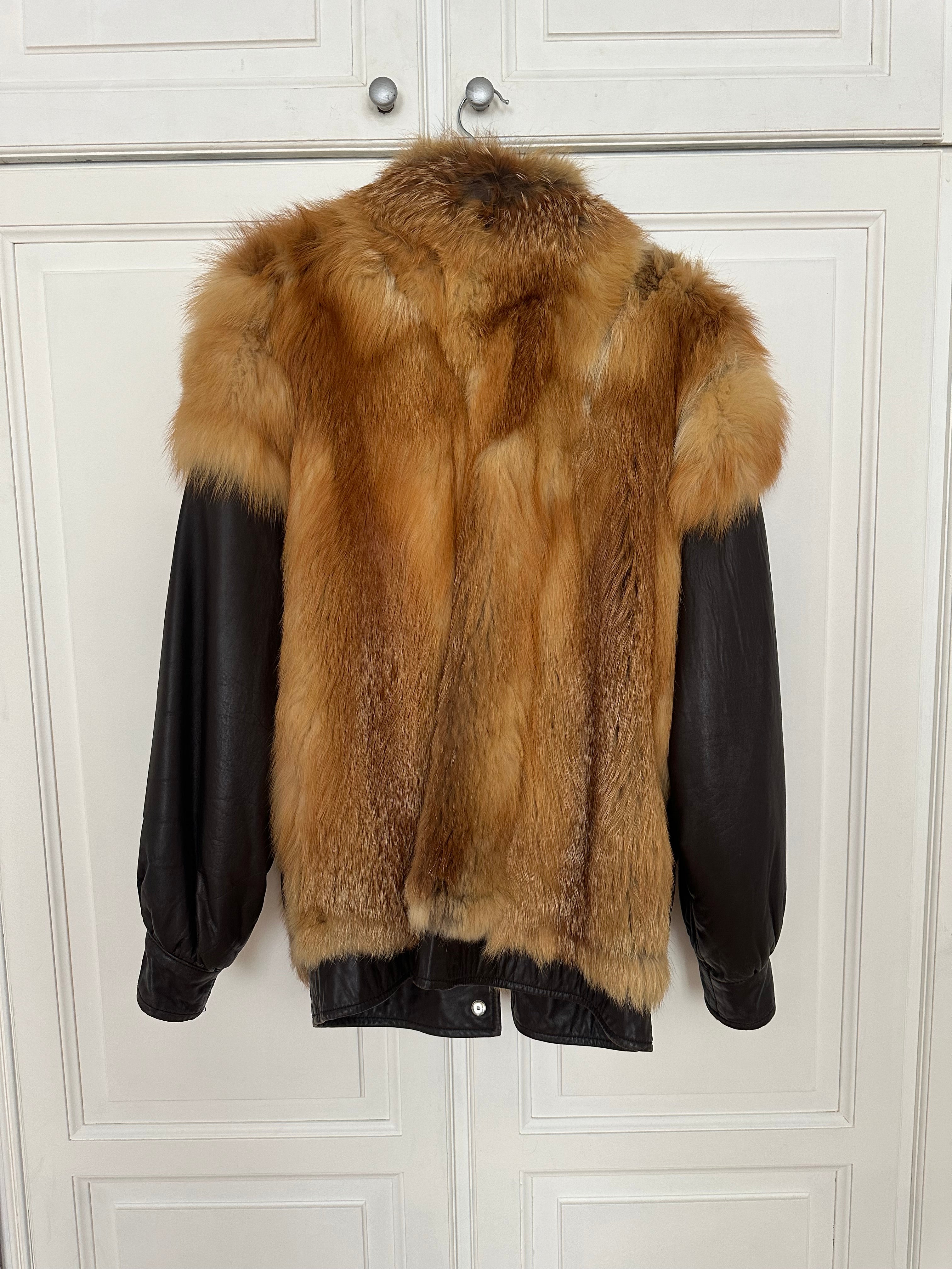 Real fur bomber jacket